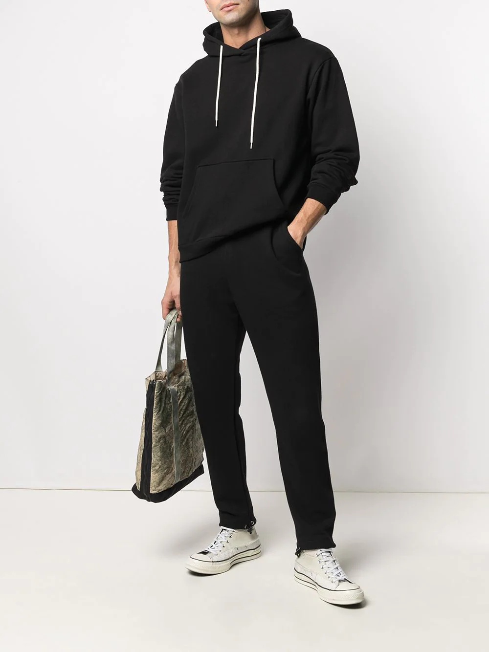 drawstring cotton track trousers - 2