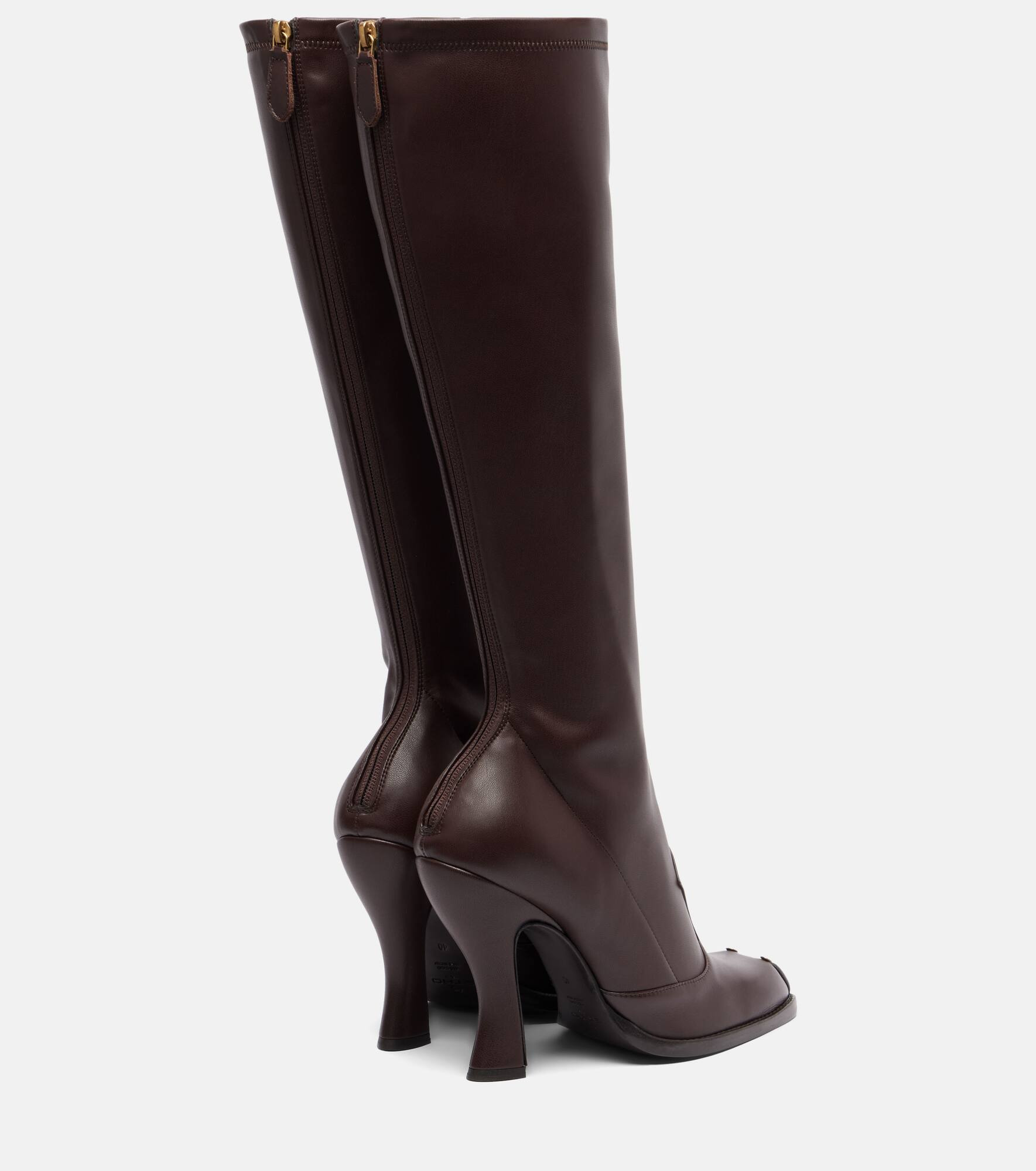 Studded leather knee-high boots - 2