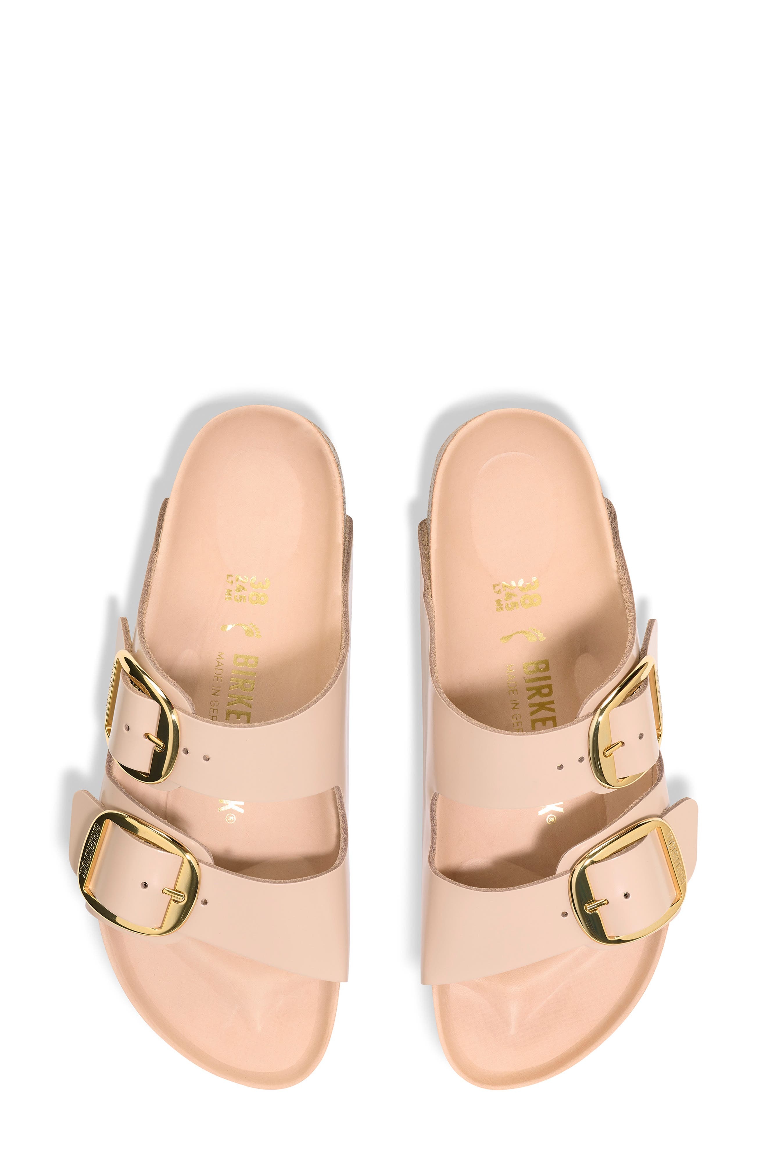 Birkenstock Arizona Big Buckle Slide Sandal in New Beige at Nordstrom - 2