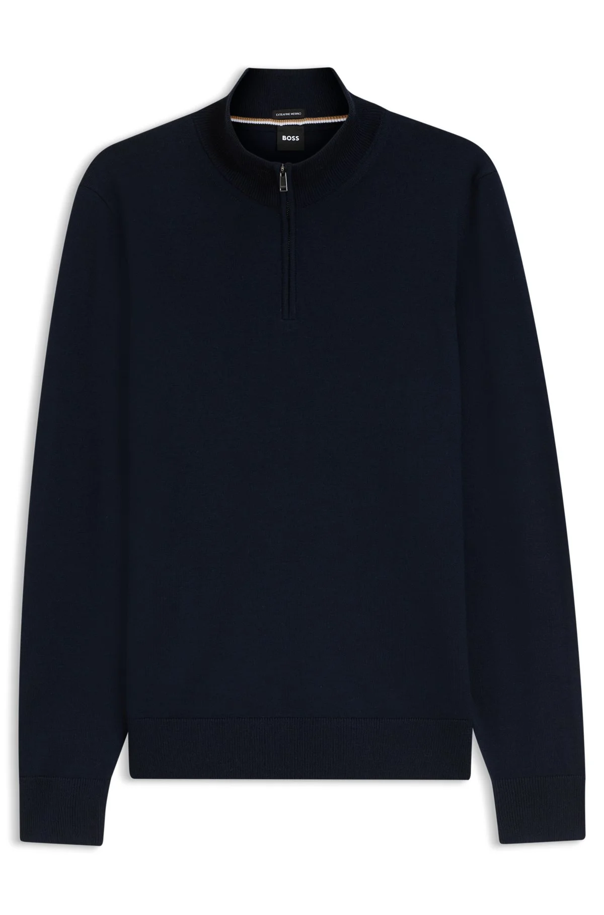 MERINO-WOOL SWEATER WITH ZIPPER NECK - 1
