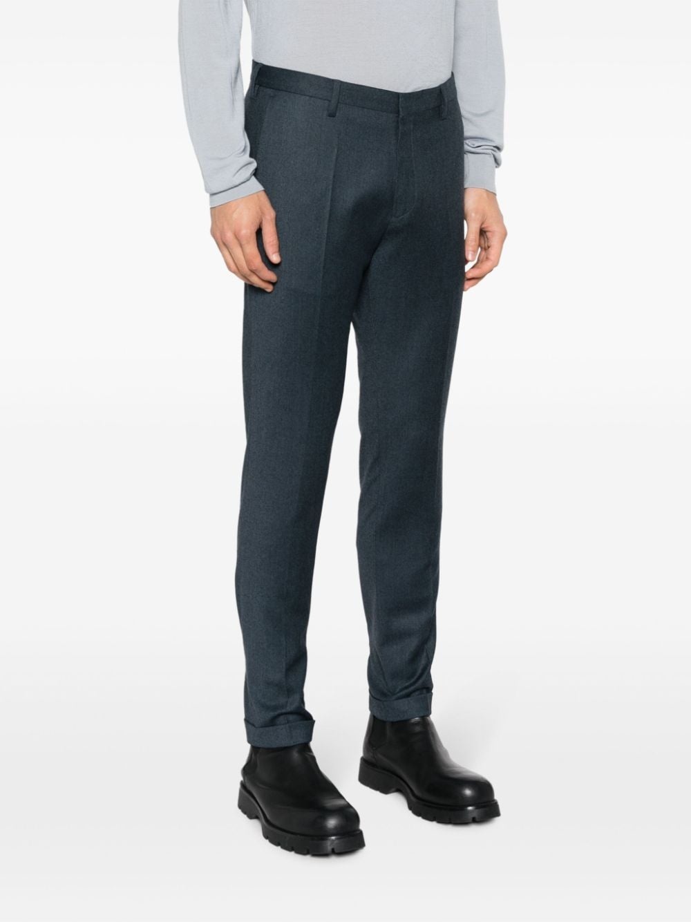 tapered-leg wool chinos - 3