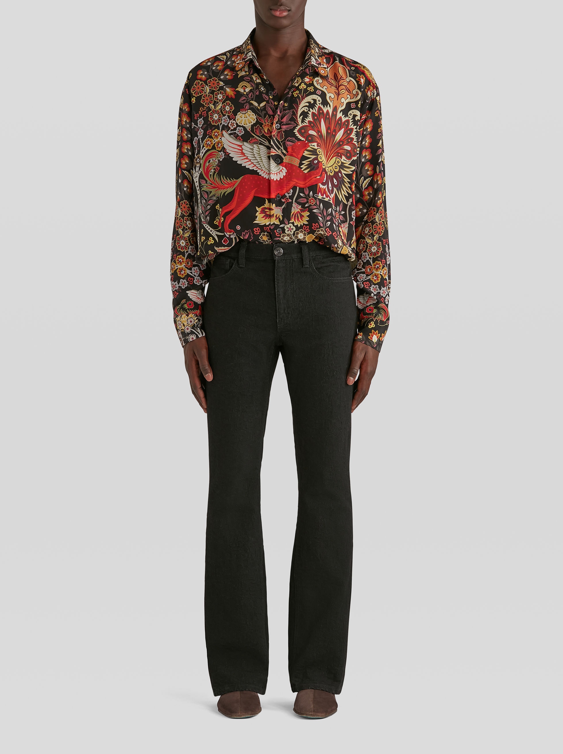 FIVE POCKET JACQUARD JEANS - 3