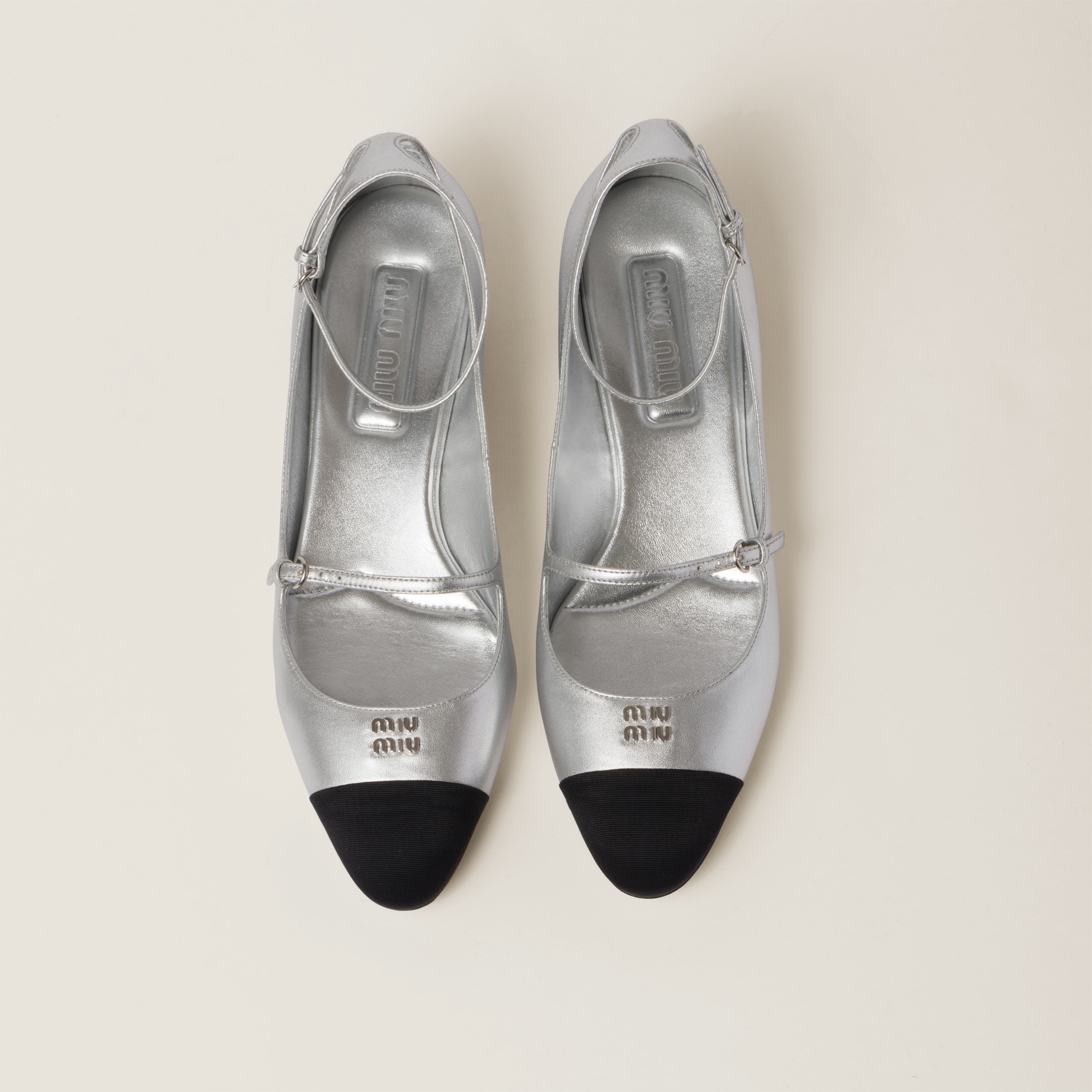 Mordoré nappa leather and grosgrain pumps - 4