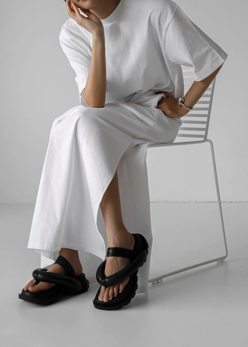 Lou Oversized Tee Dress - Optic White 1