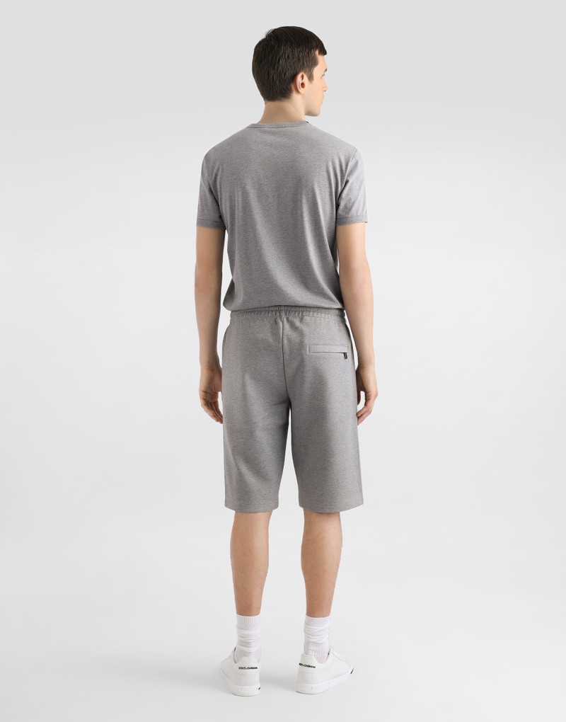Jersey jogging shorts with embroidery 3