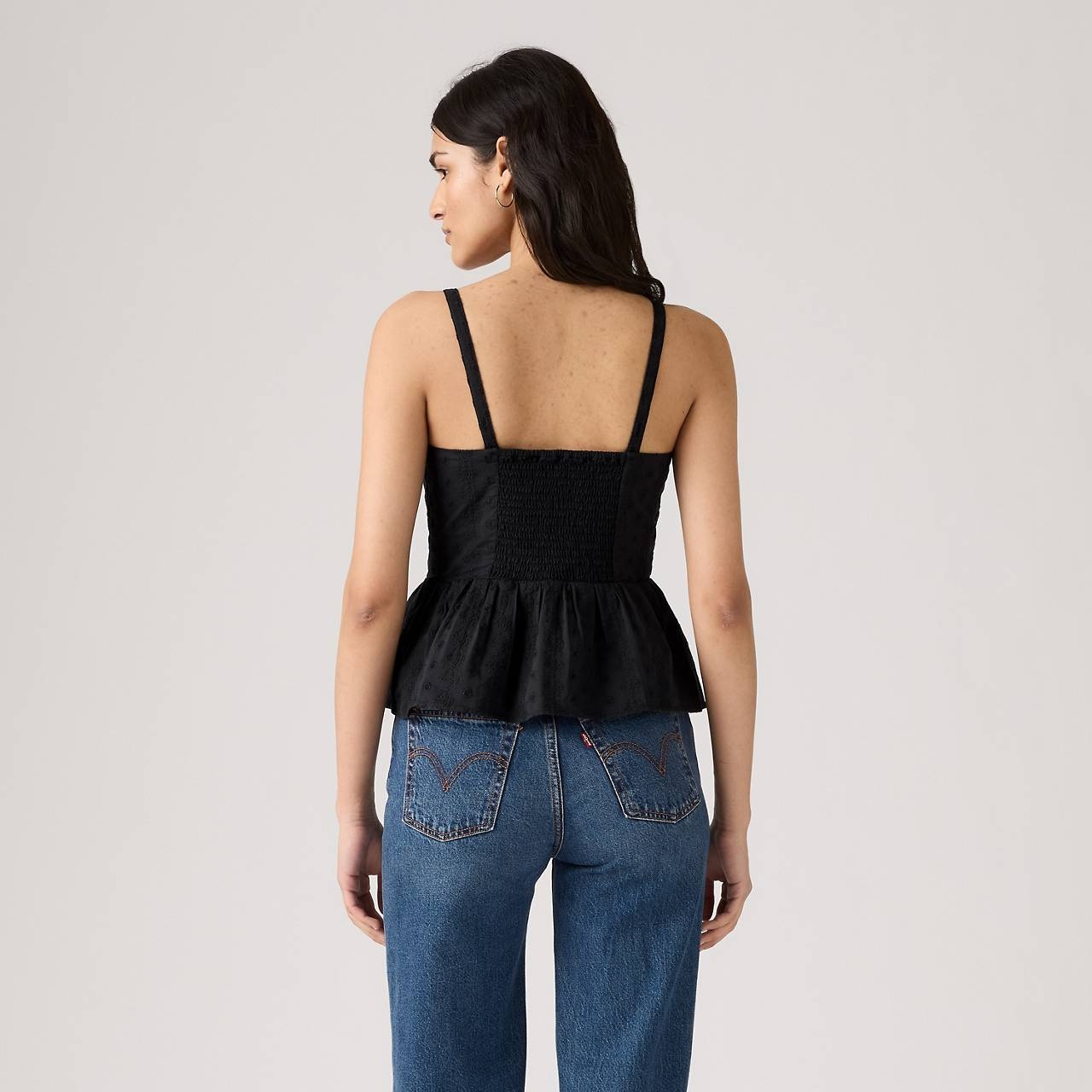 LULA EYELET PEPLUM TANK TOP - 3