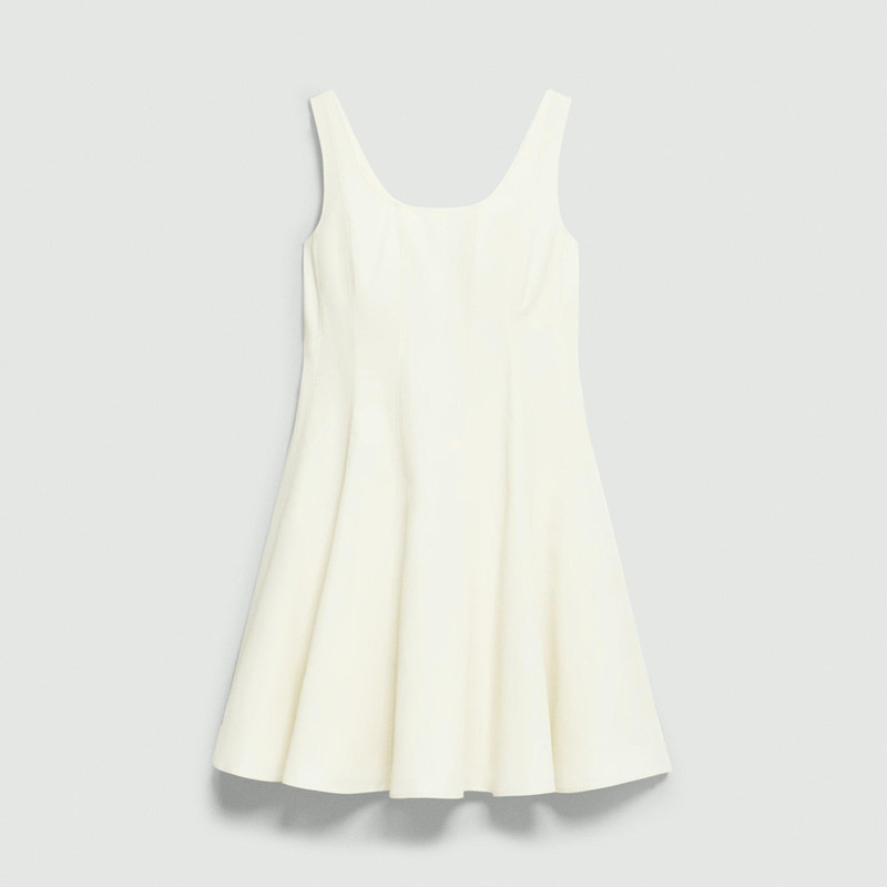 Sleeveless Fit-and-Flare Dress in Sleek Poplin 1
