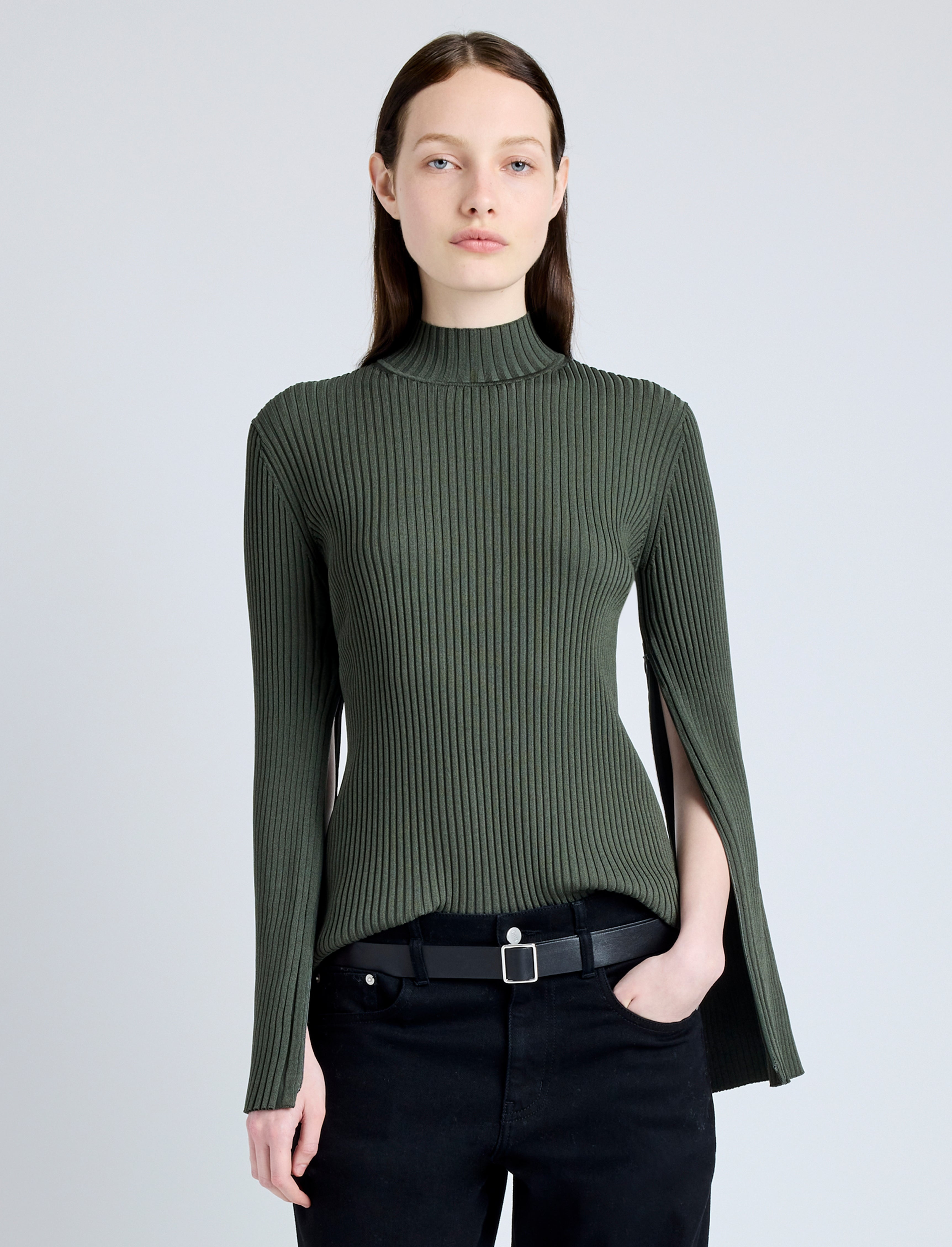 Abigail Top in Midweight Viscose Rib - 2