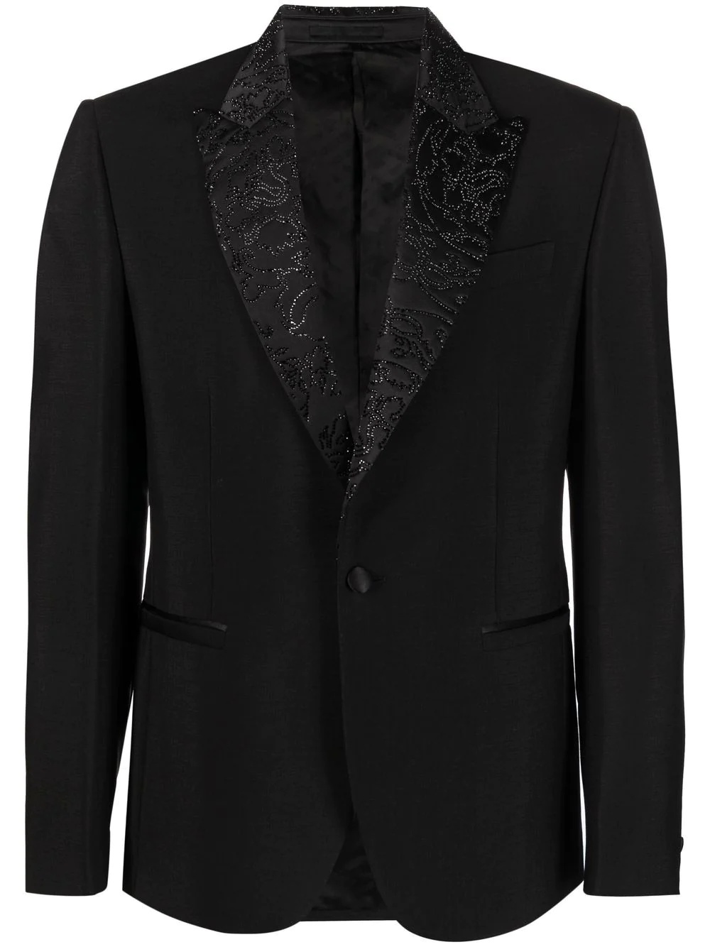 rhinestone-embellished single breasted blazer - 1