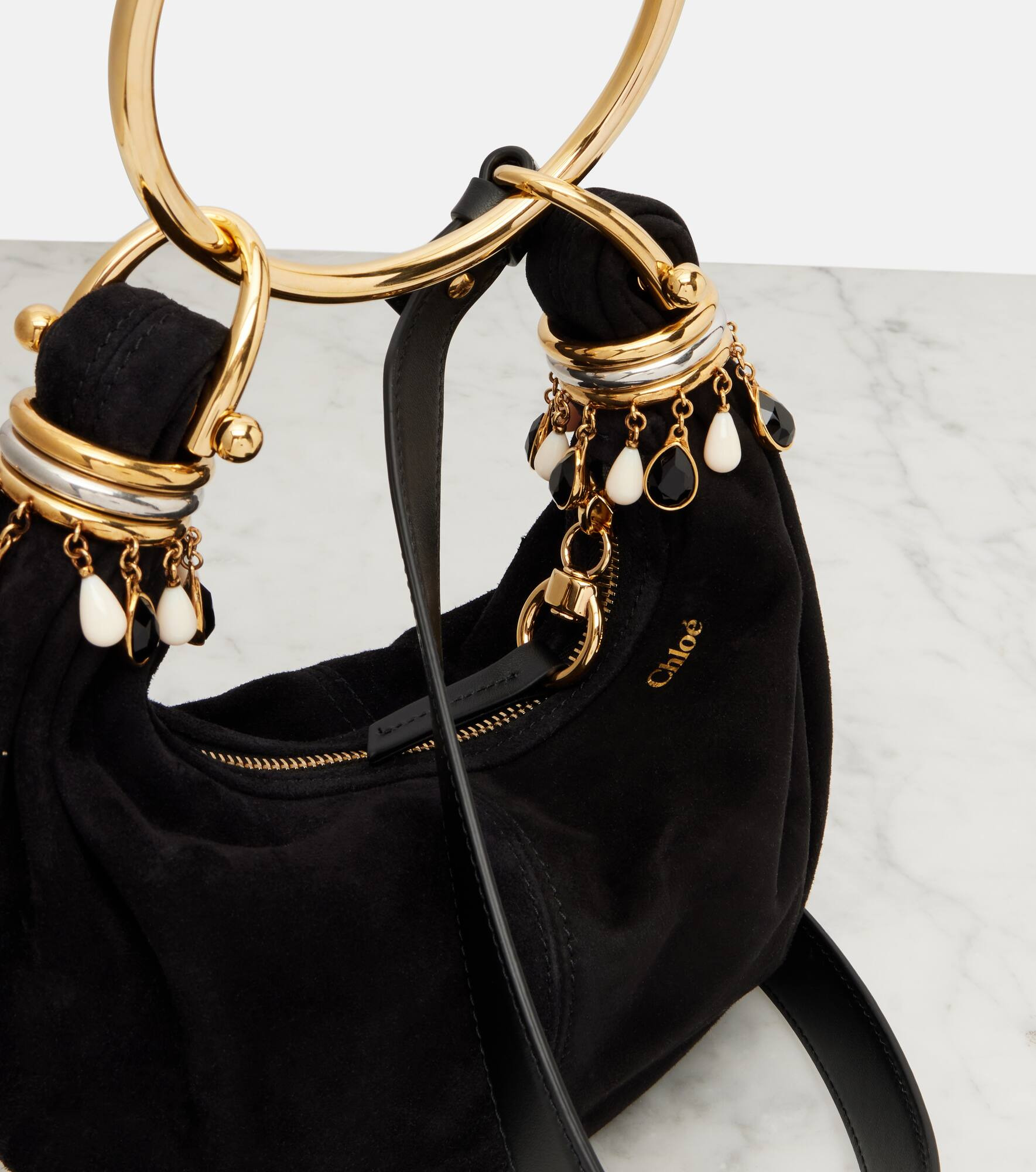 Bracelet Small suede shoulder bag - 6