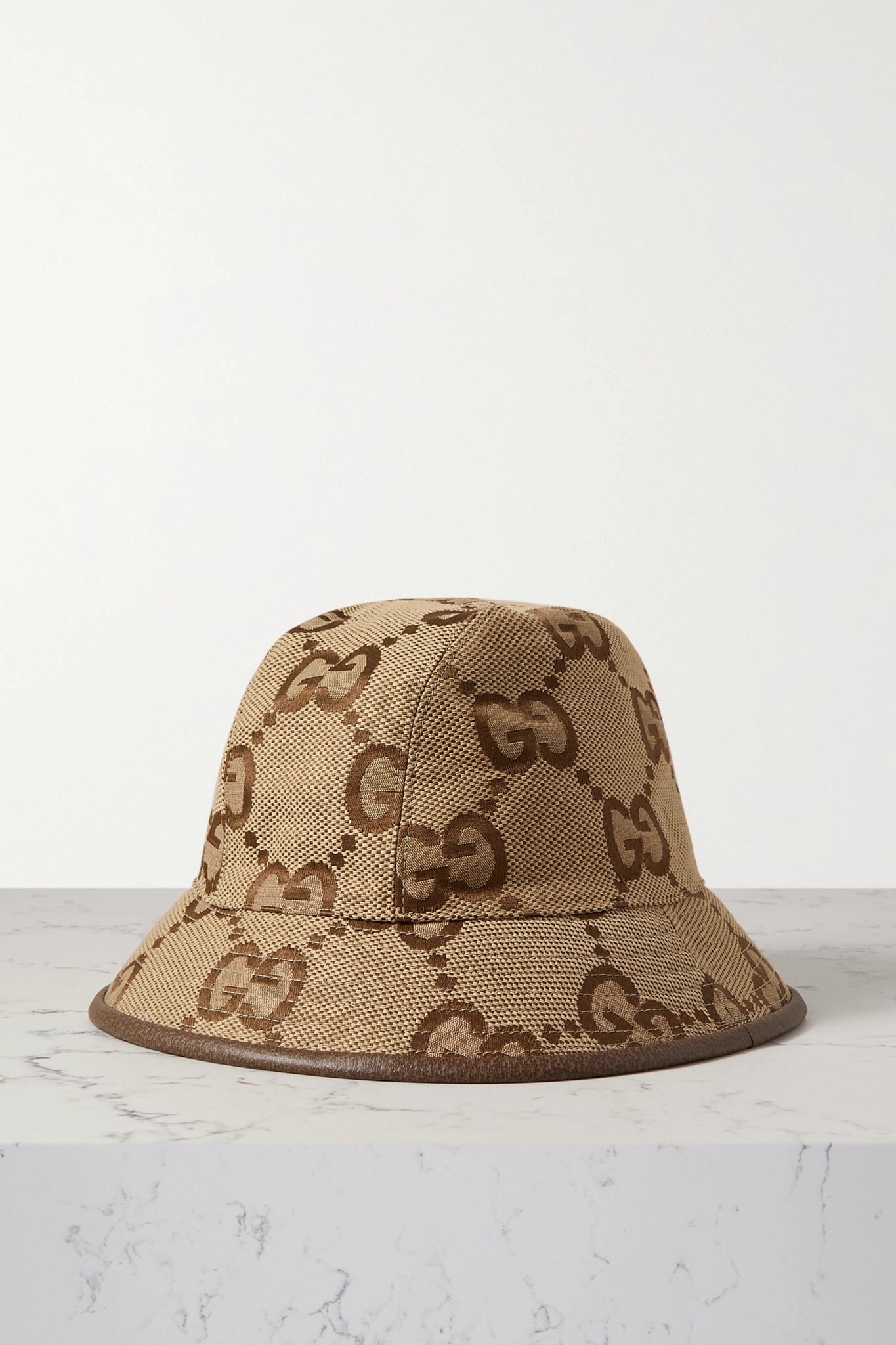 Cotton-blend canvas-jacquard bucket hat - 1