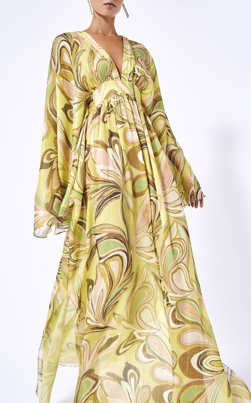 ALEXIS Sydney Silk-Blend Maxi Dress print outlook