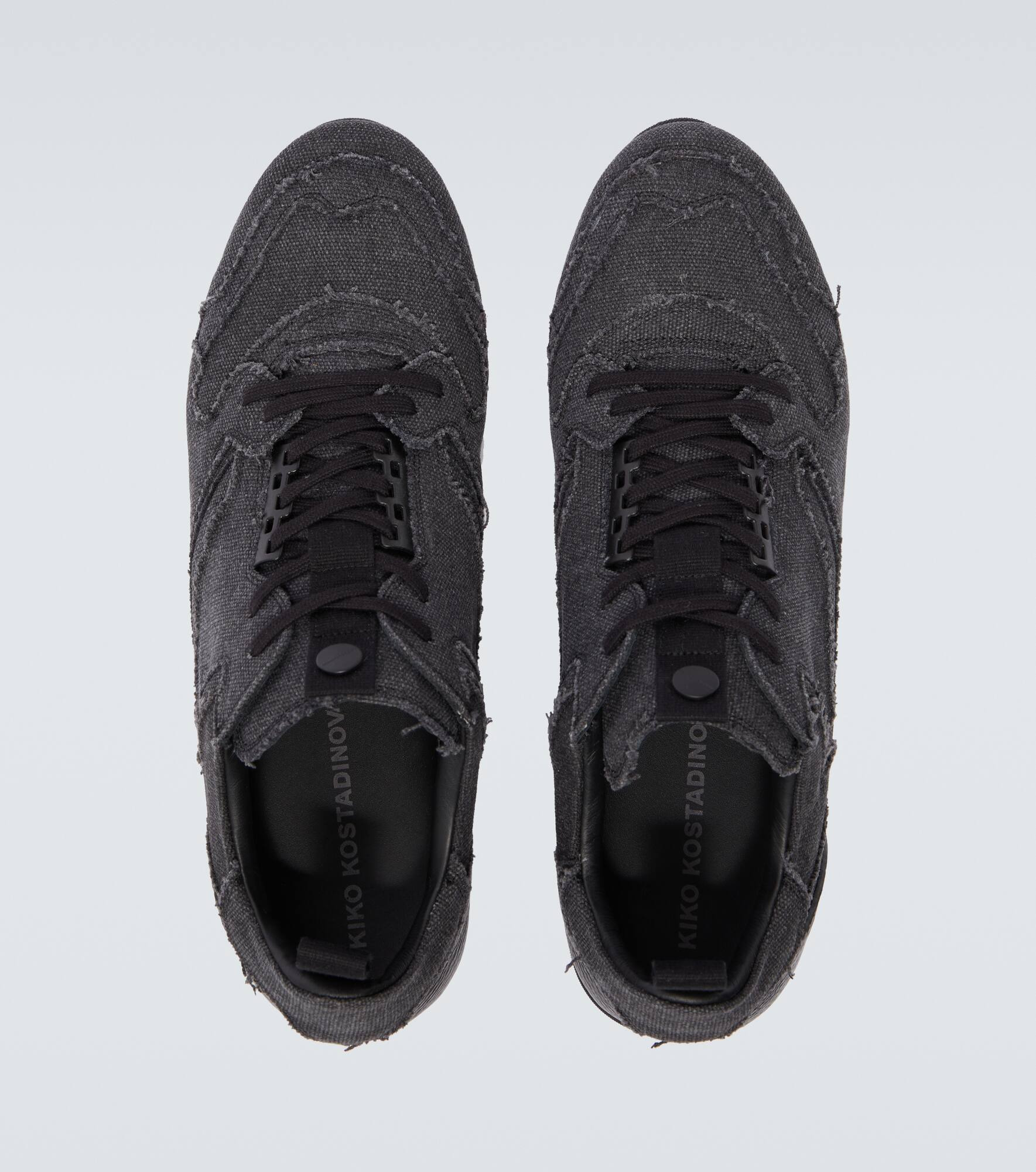 Ostro distressed canvas sneakers - 4