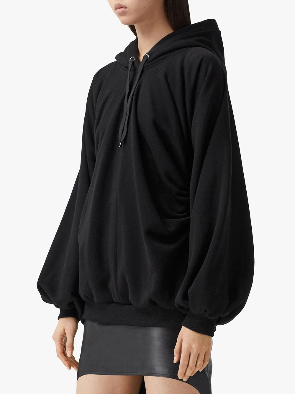 oversized gathered hoodie - 3