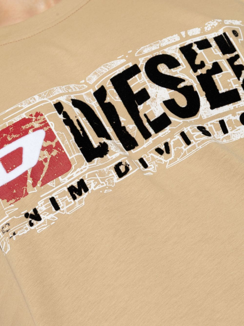 distressed logo-print T-shirt - 5