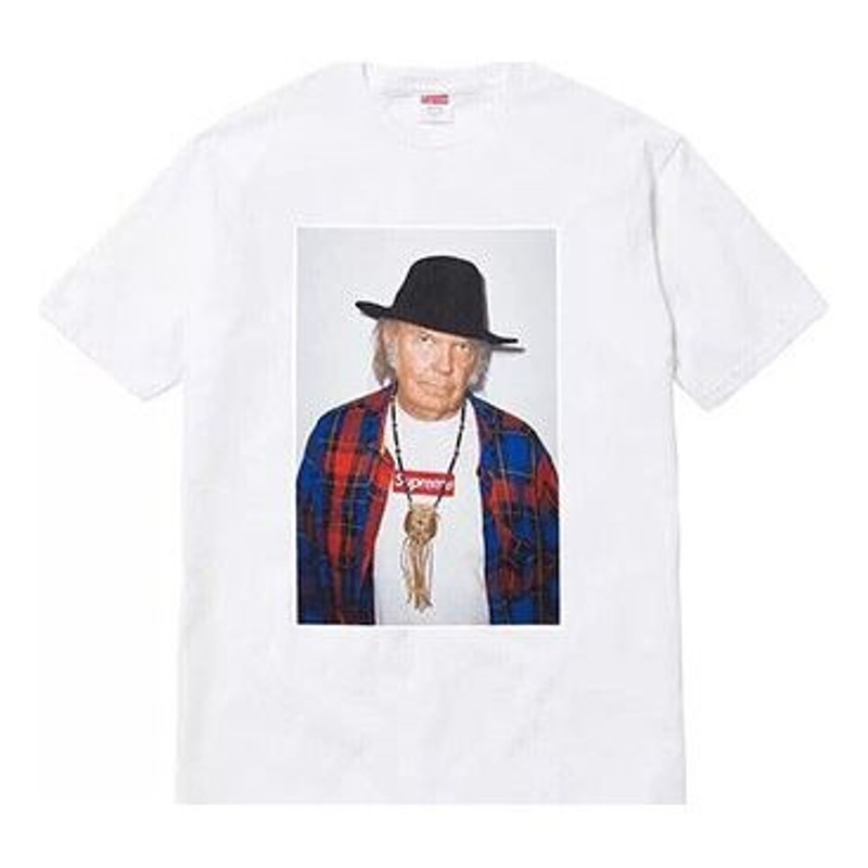 Supreme SS15 Neil Young White Character Printing Short Sleeve Unisex SUP-SS18-676 - 1