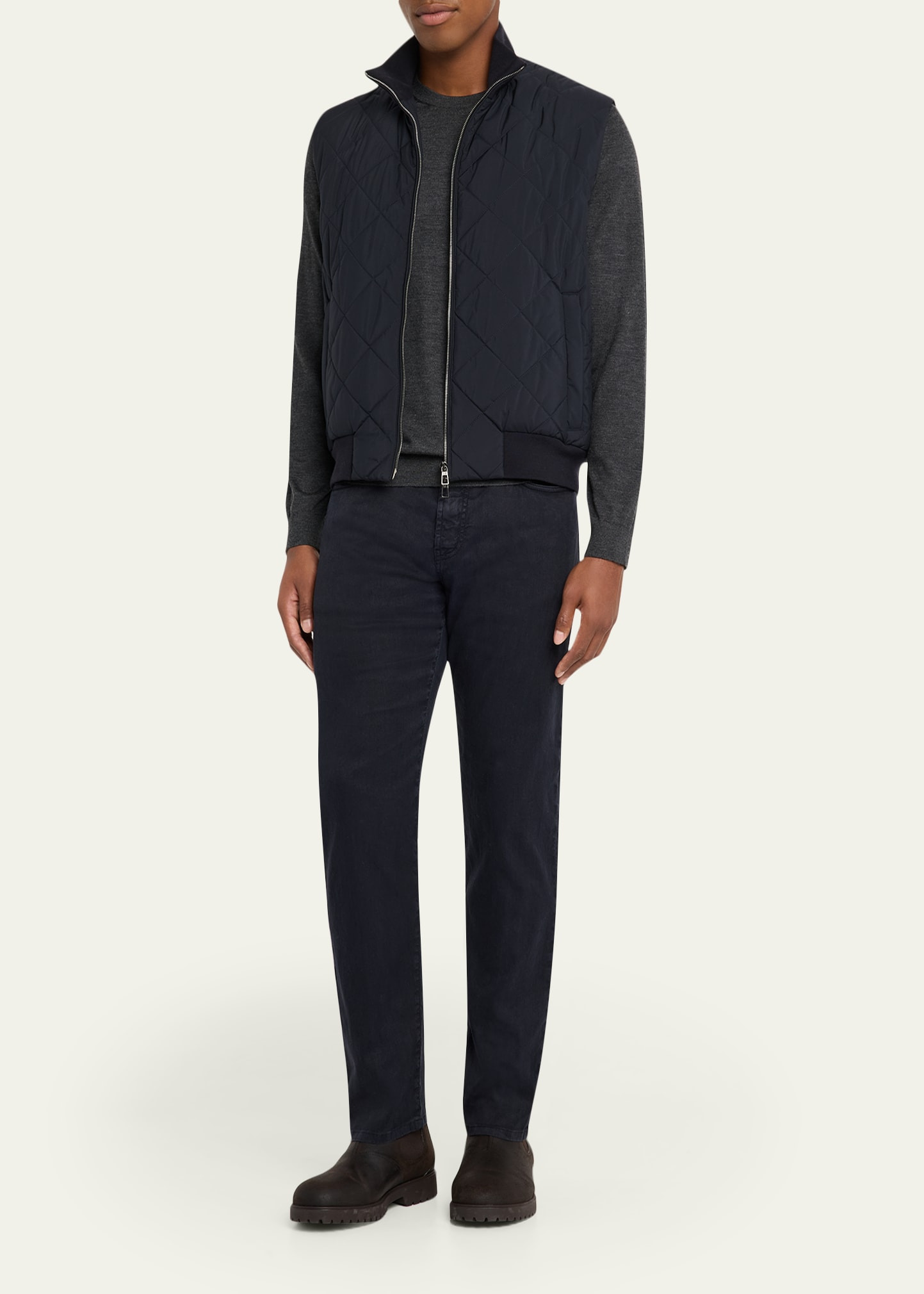 Men's Quarona Linen and Cotton Stretch Five-Pocket Pants - 2