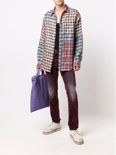 DSQUARED2 panelled plaid shirt outlook