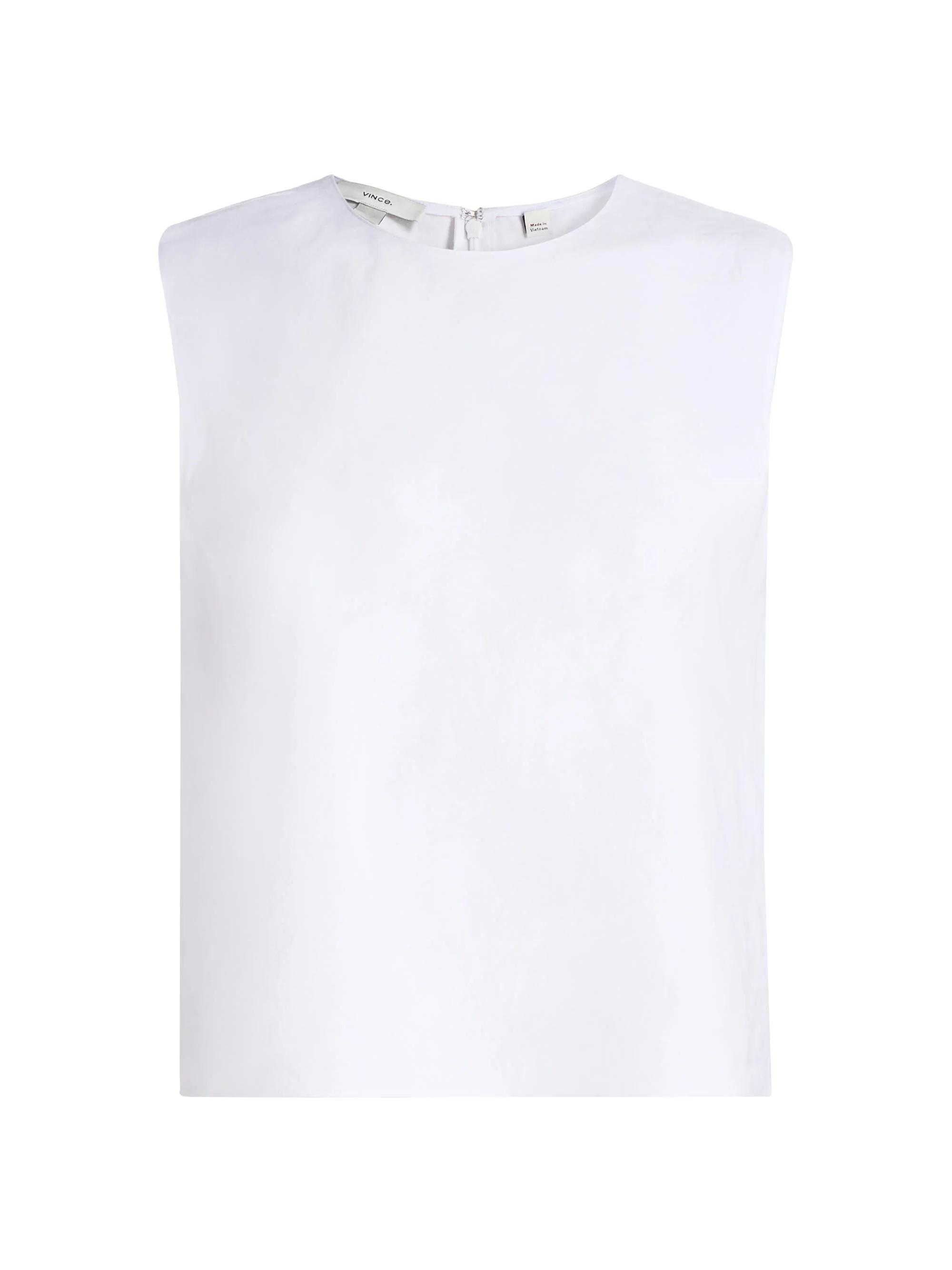 Women's Linen-Blend Crewneck Shell Top - Optic White - 1
