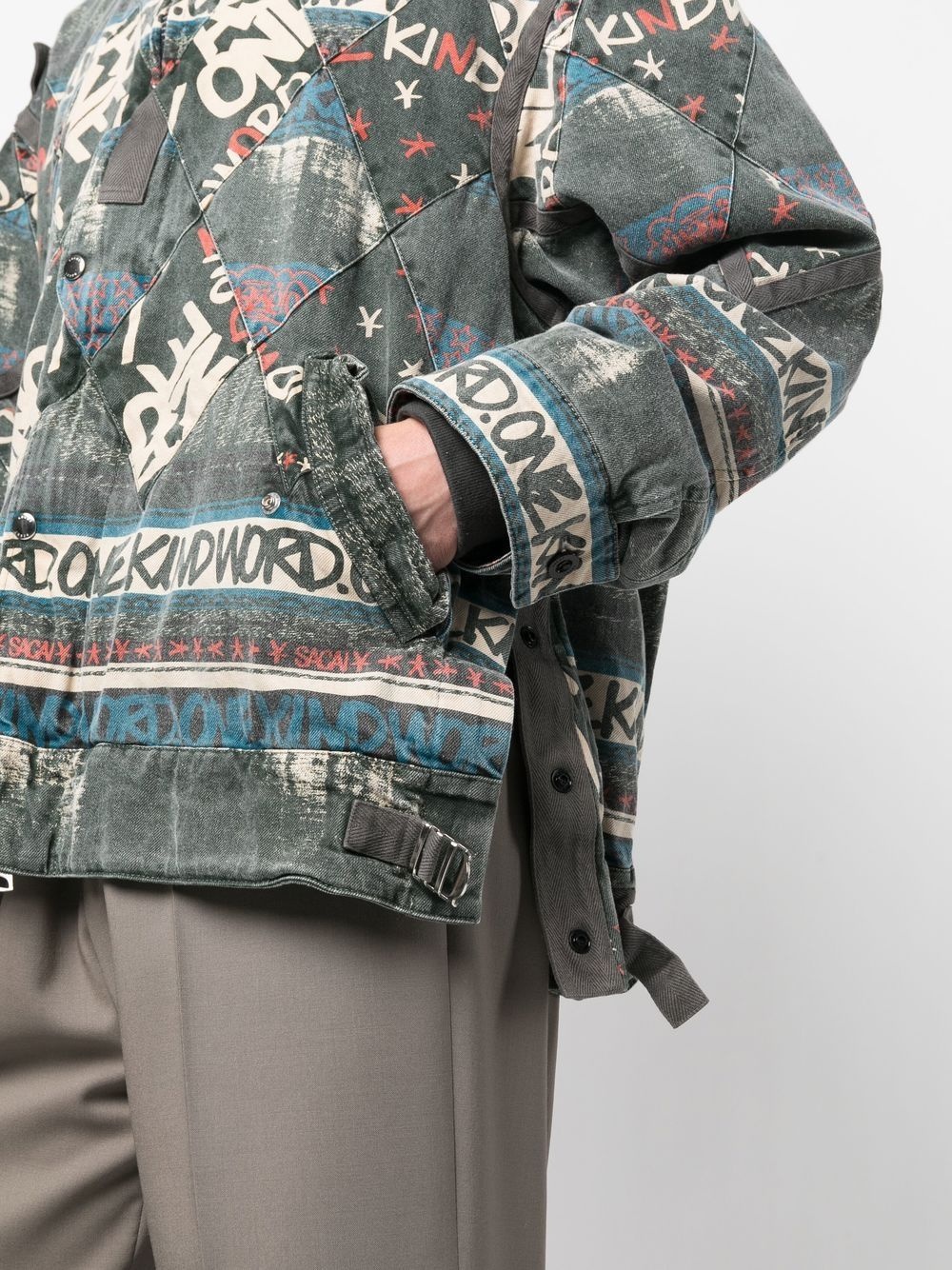 slogan-print bomber jacket - 5