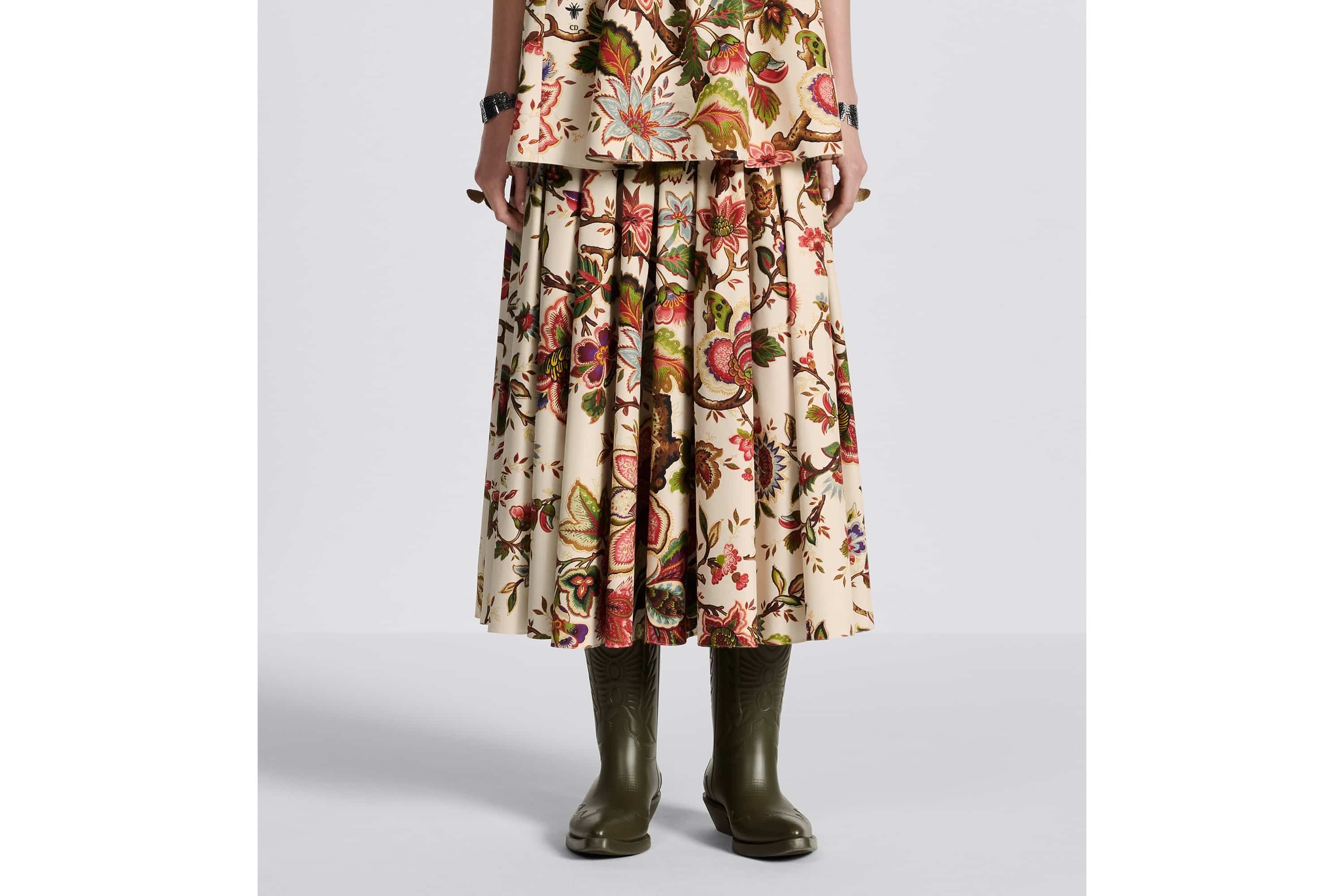 Mid-Length Pleated Skirt - 7