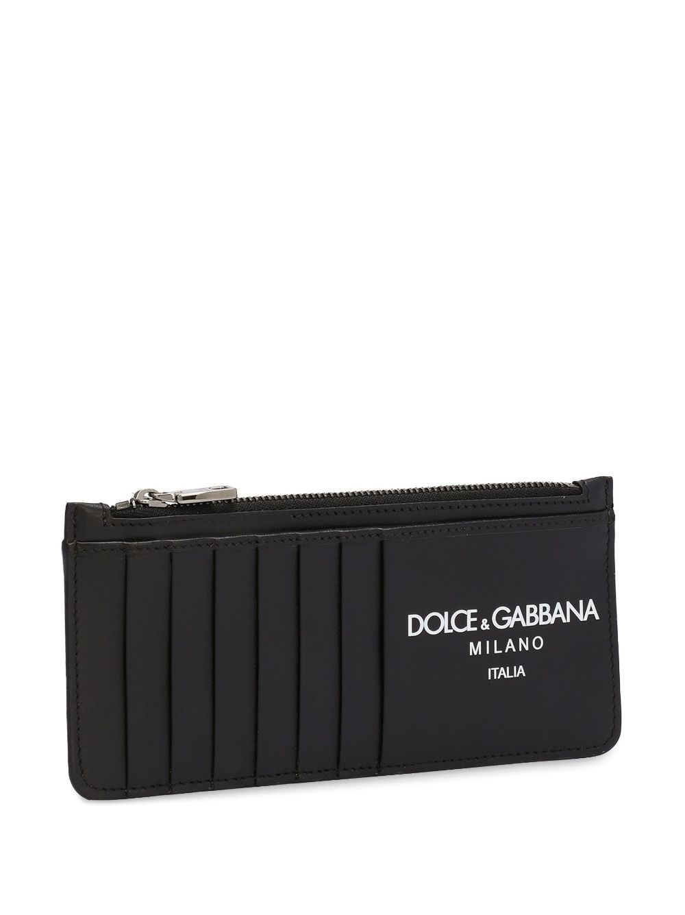 logo-print leather wallet - 3