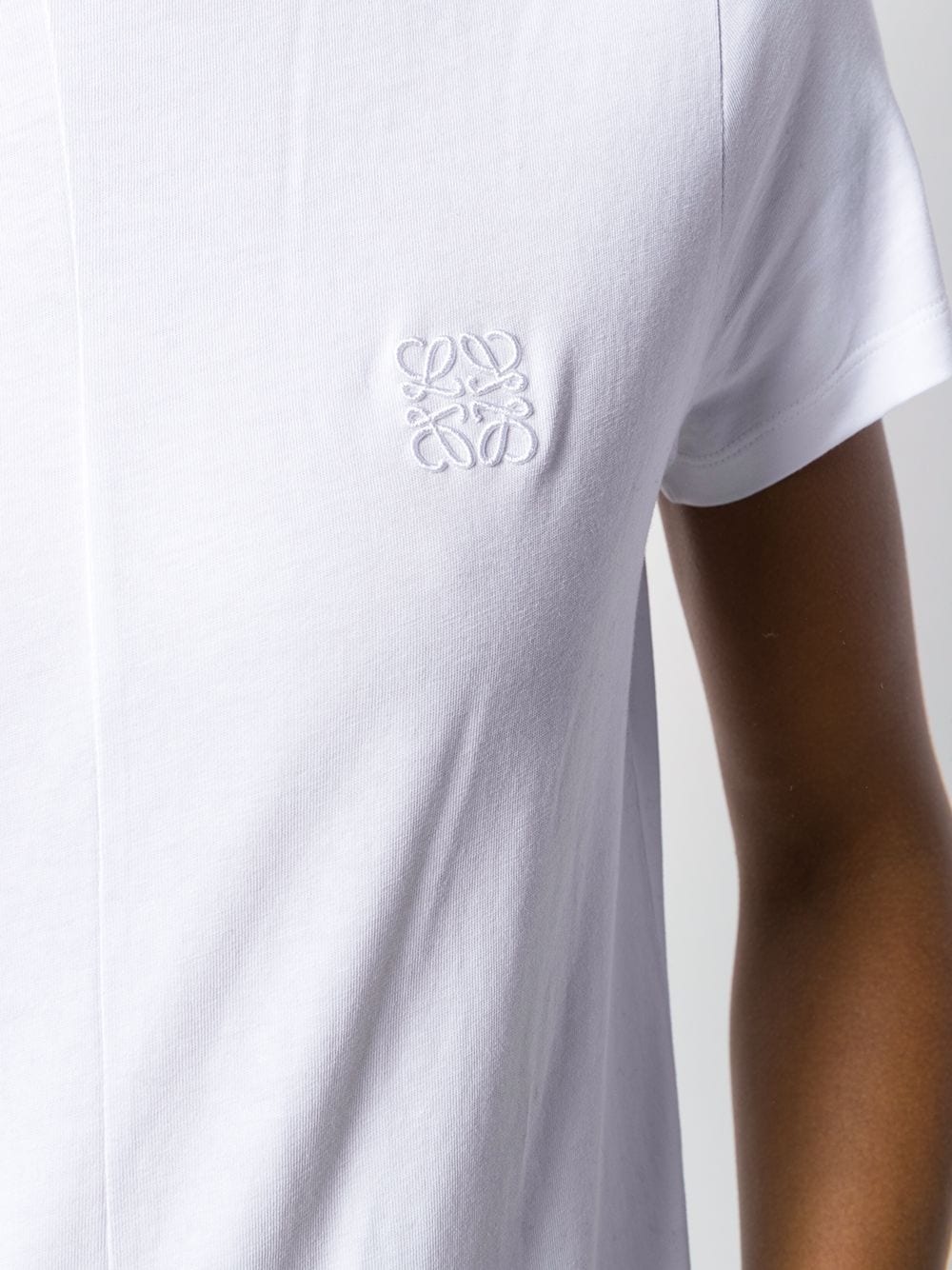 asymmetric logo-embroidered T-shirt - 5