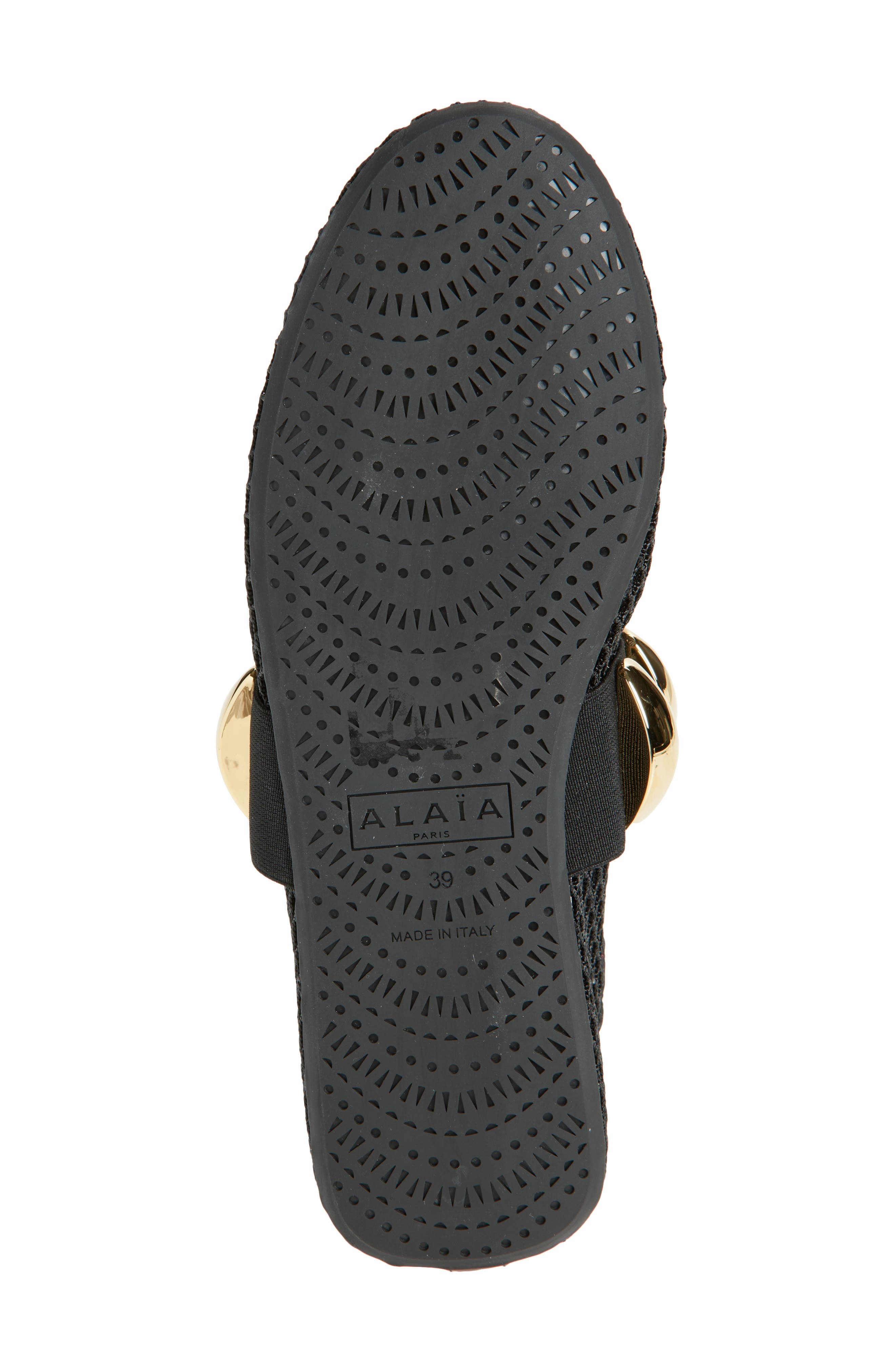Alaïa Mesh Ballet Flat in Noir at Nordstrom - 6