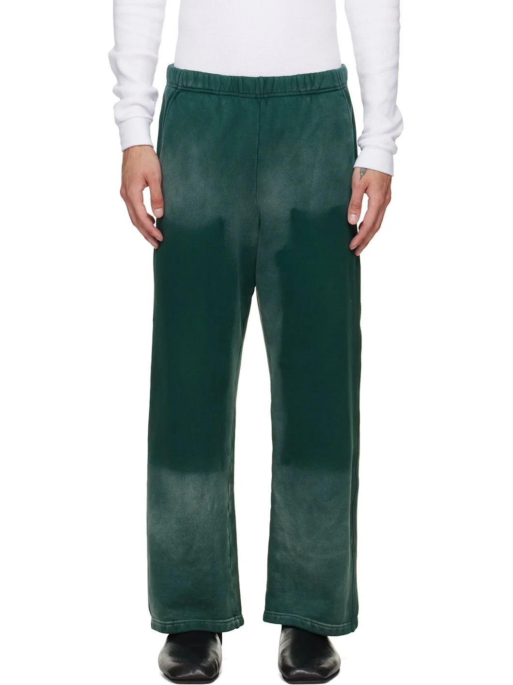 Green Heavyweight Carpenter Workwear Sweatpants - 1