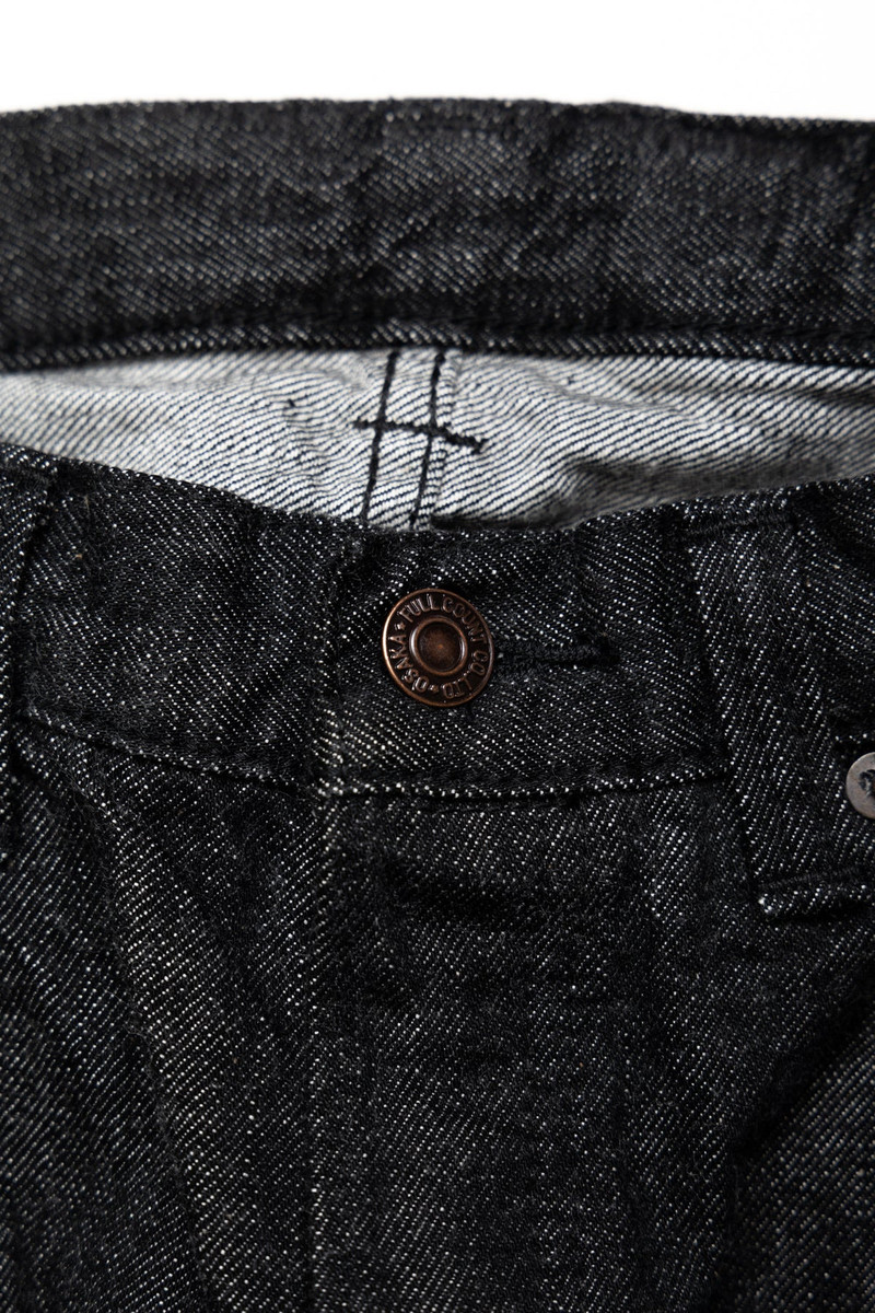 1101BK Straight Black Selvedge Denim 16