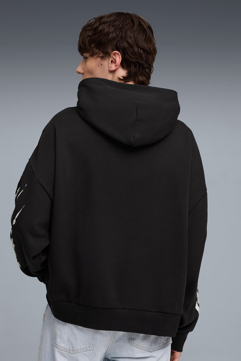 House of Graphics Men's Vintage Cat Boxy Hoodie 6