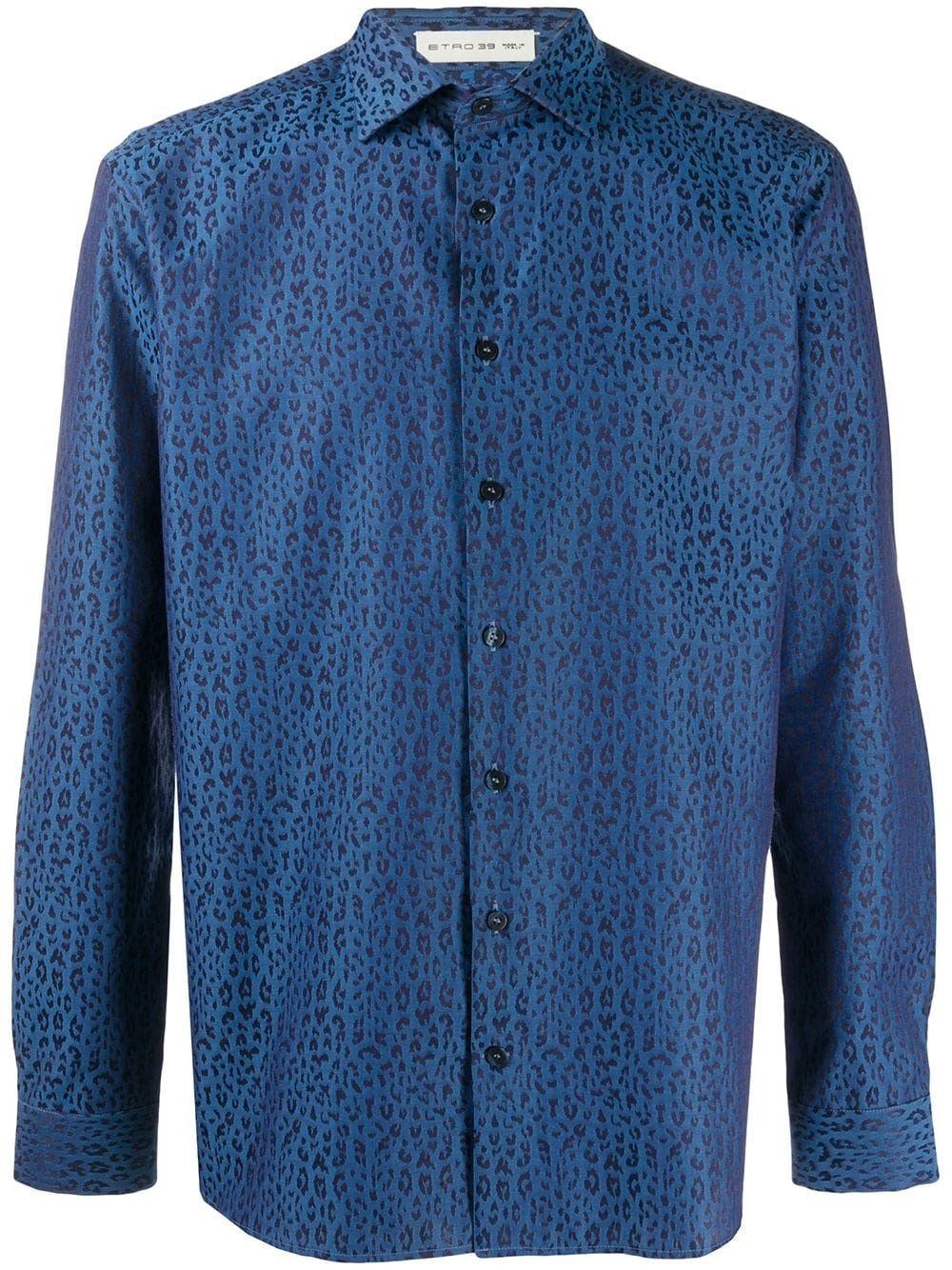 leopard-jacquard shirt - 1