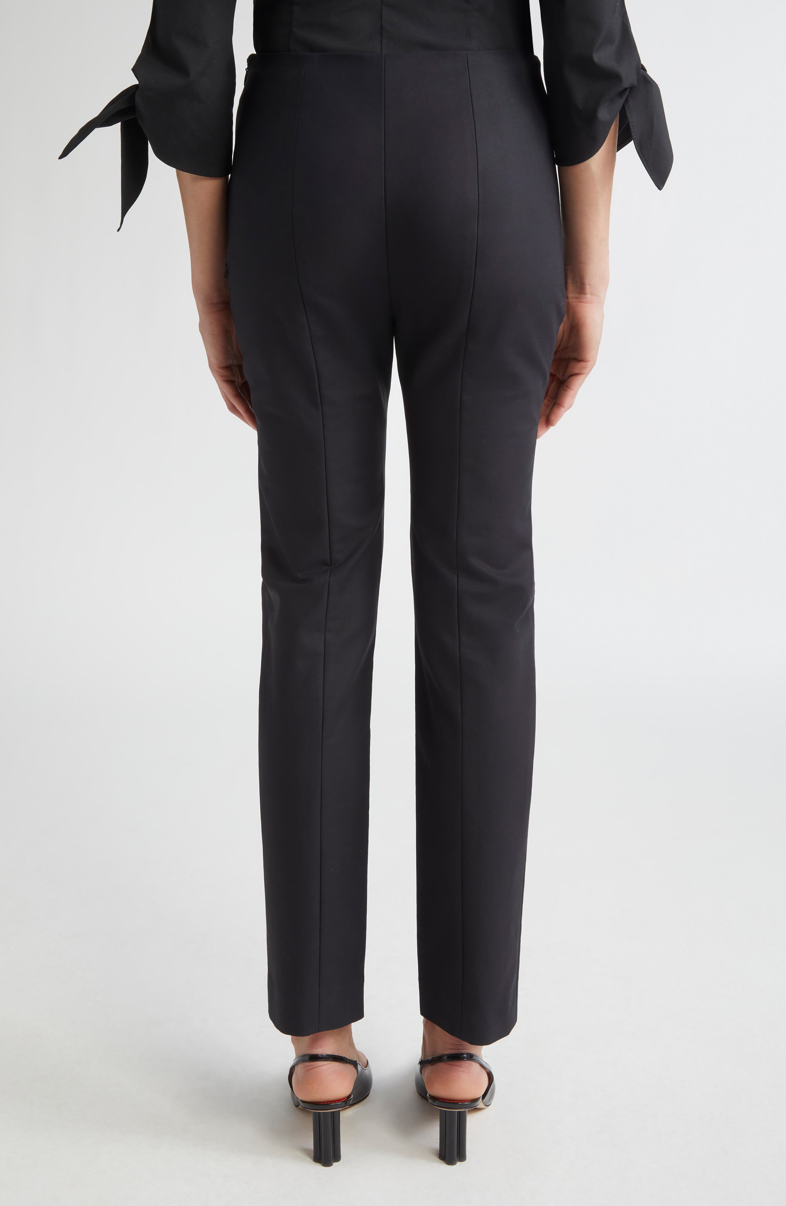 Carolina Herrera Emilie Slim Leg Pants in Black at Nordstrom - 3