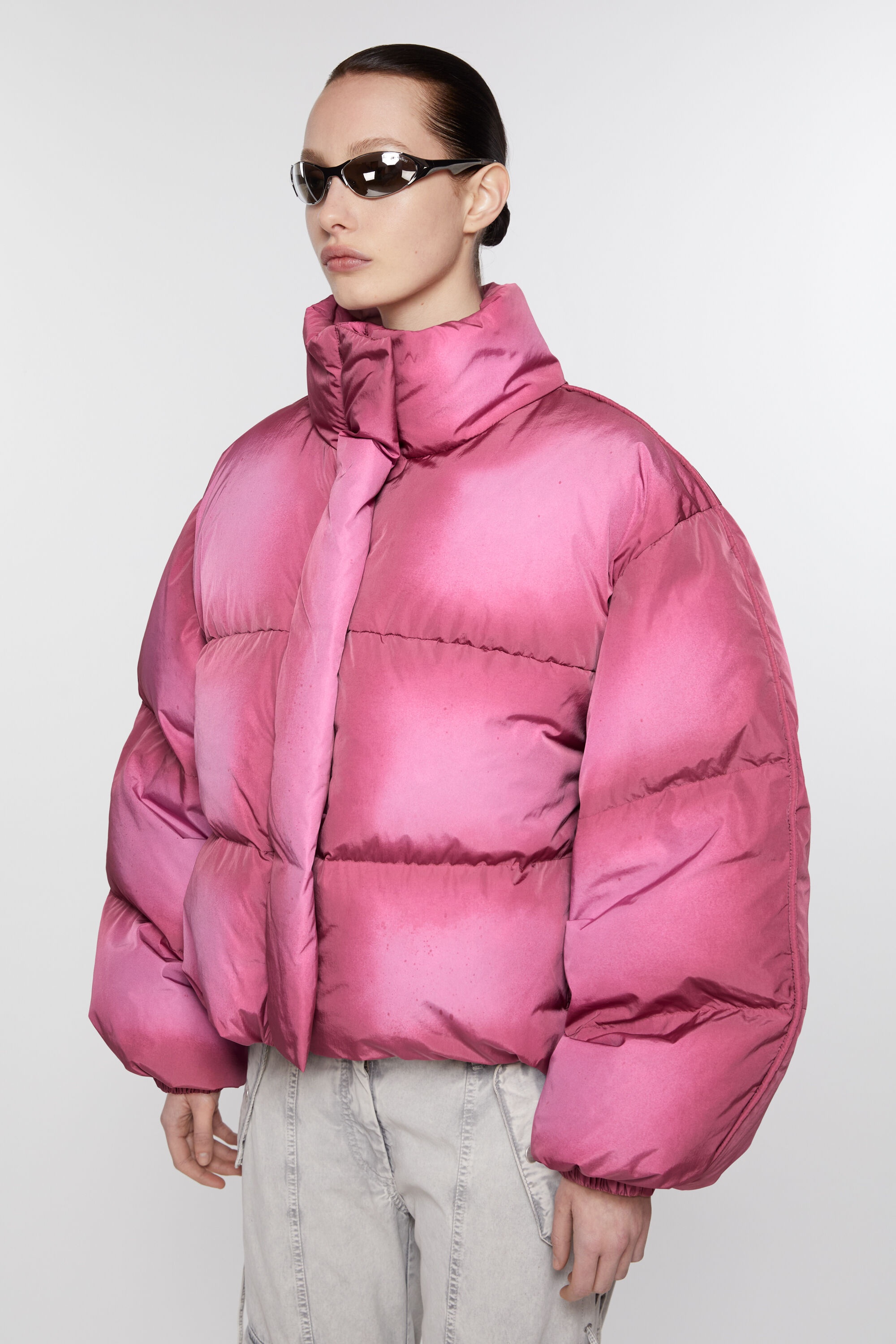Down puffer jacket - Tango pink - 3