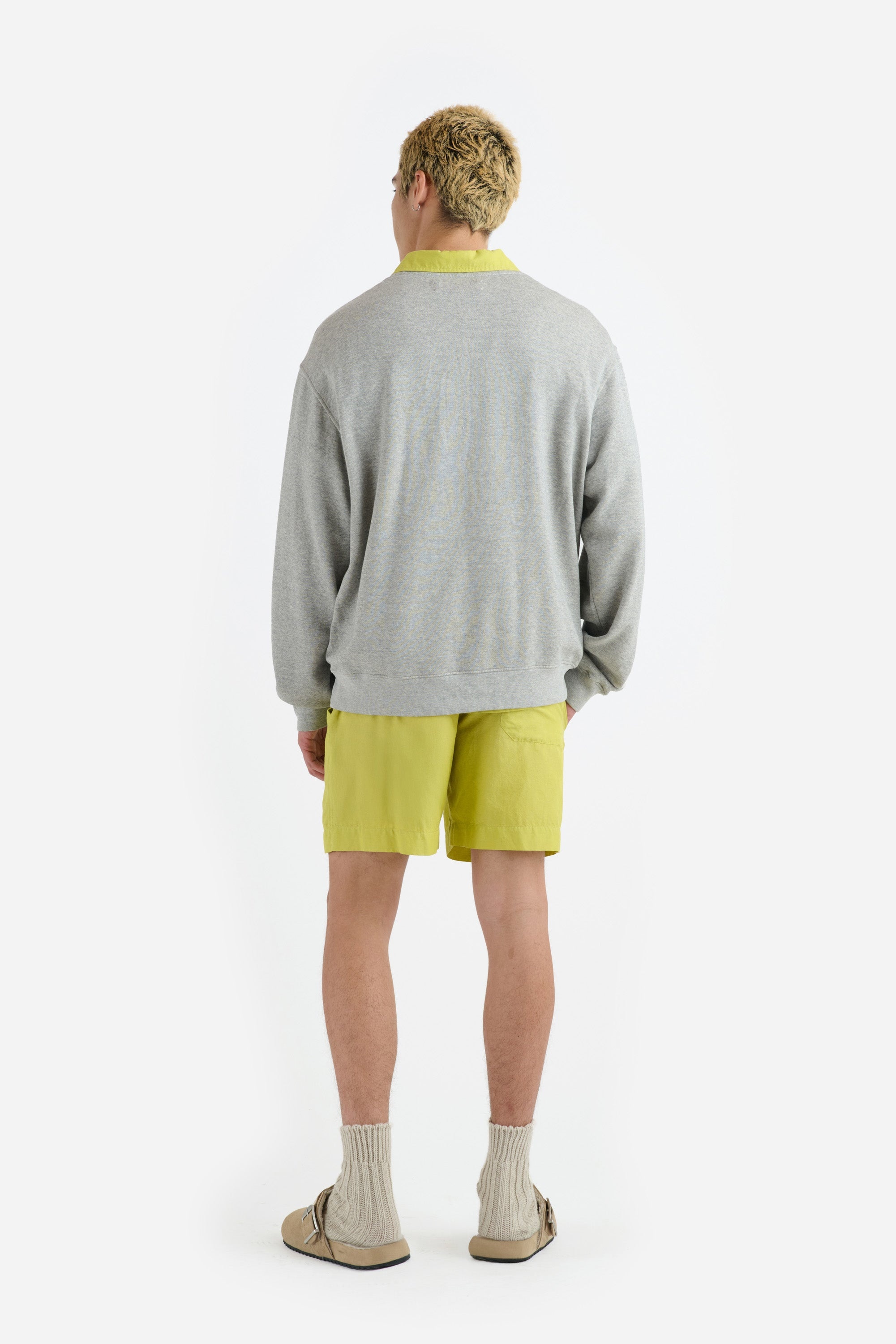 JAQUARD SILK DRAWSTRING SHORT - 3