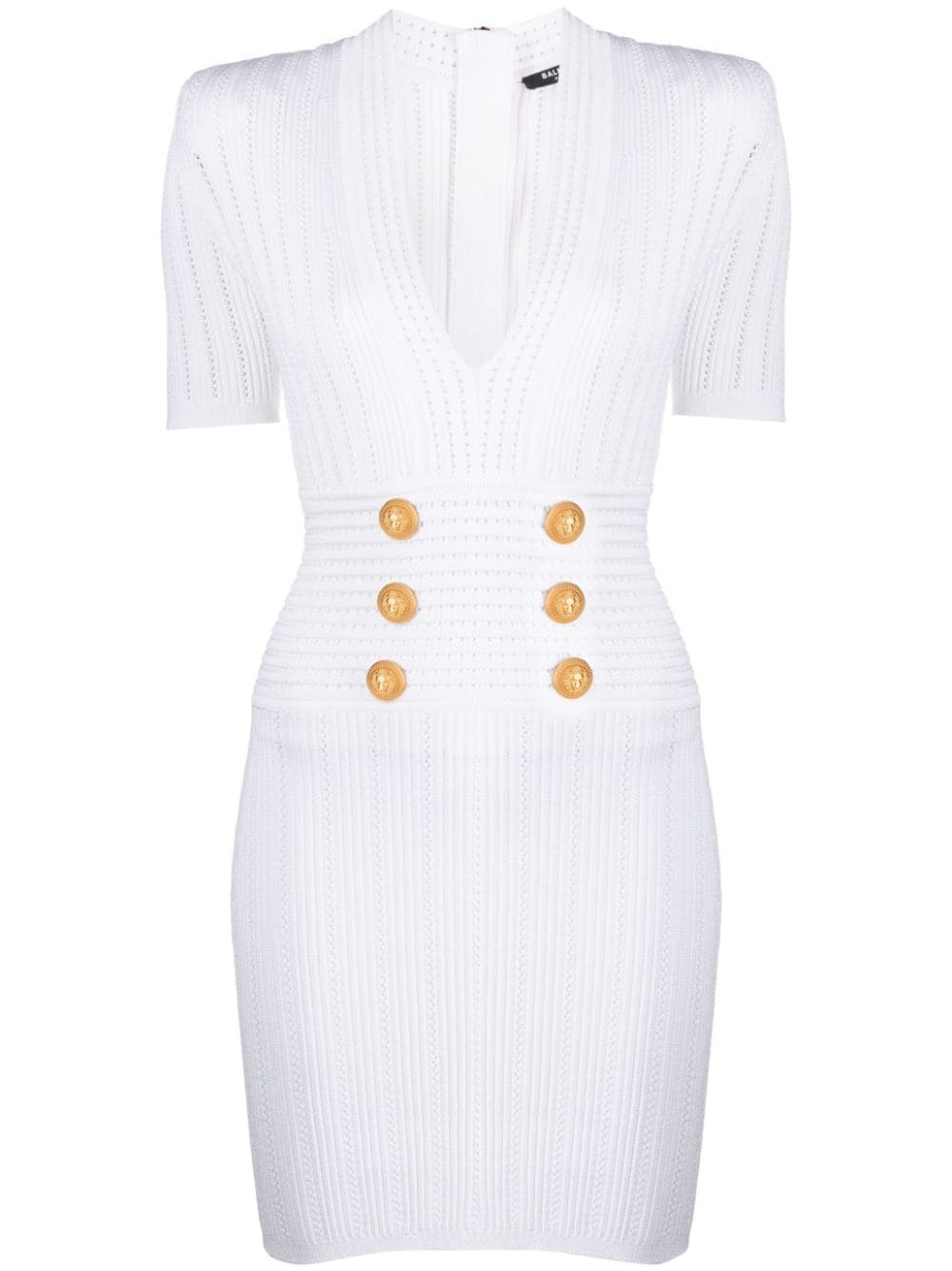 V-neck knitted dress - 1