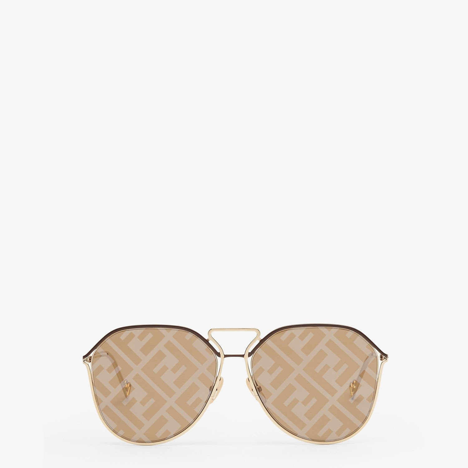 Brown and gold sunglasses - 1