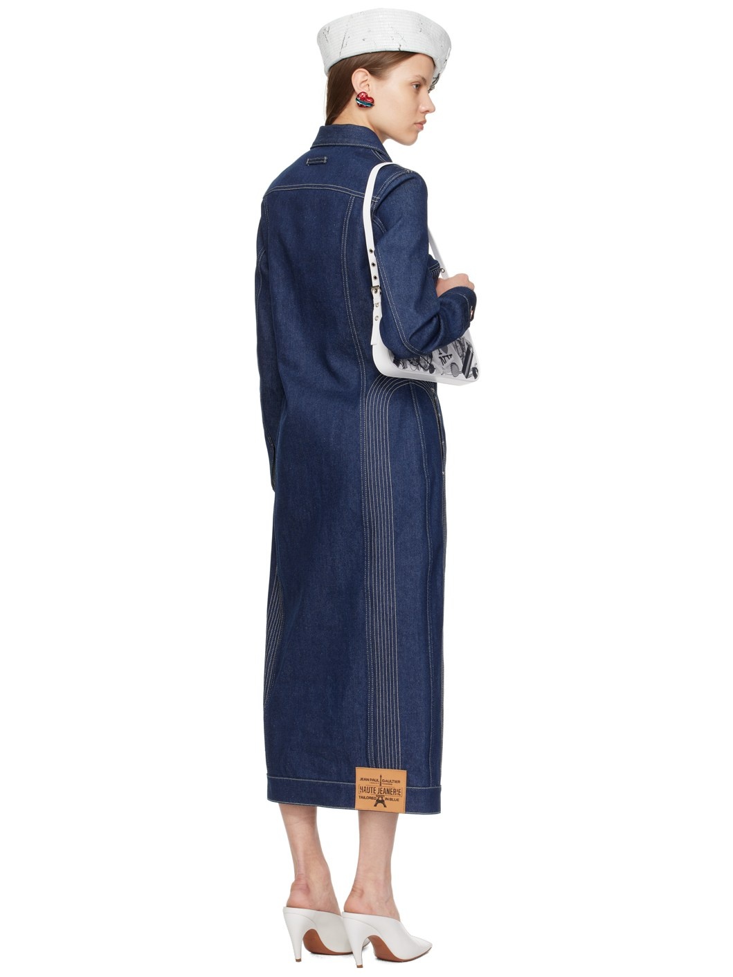 Indigo Long Denim Jacket - 3
