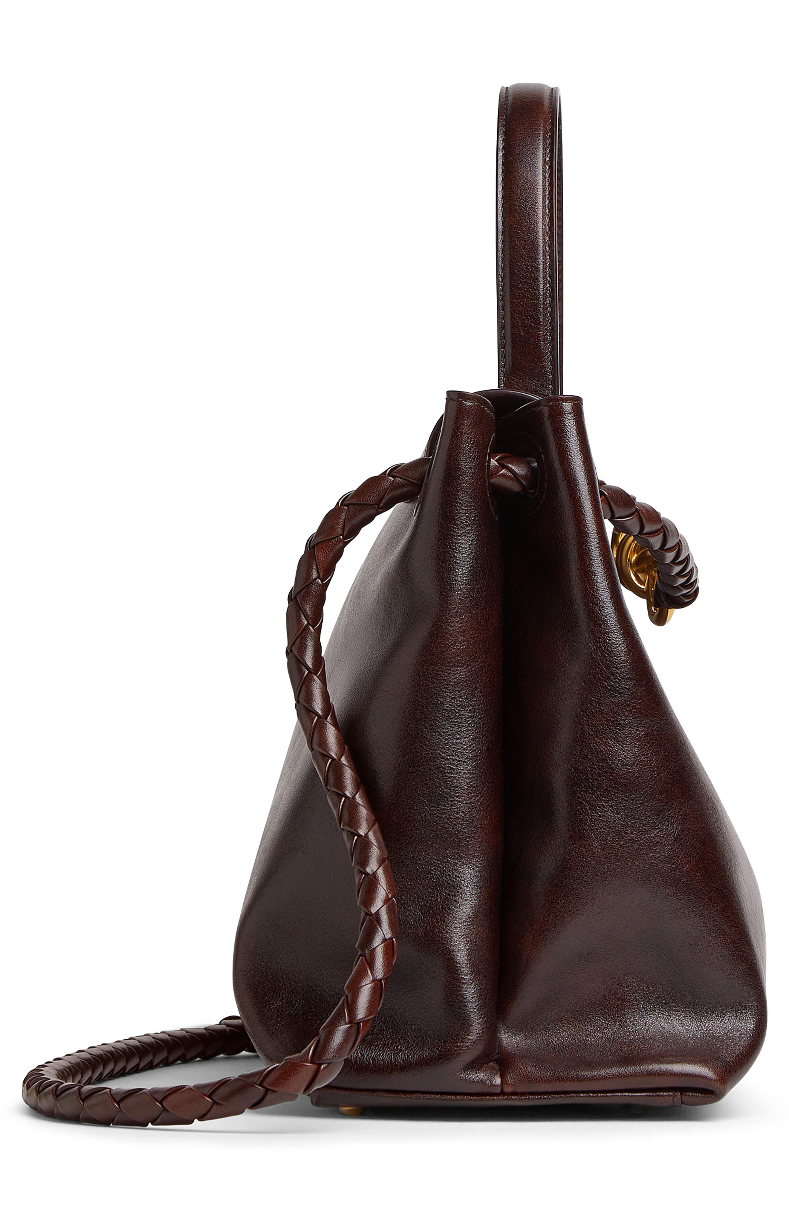 Bottega Veneta Ciao Ciao Knot Detail Leather Top Handle Bag in Dark Mahogany at Nordstrom - 7
