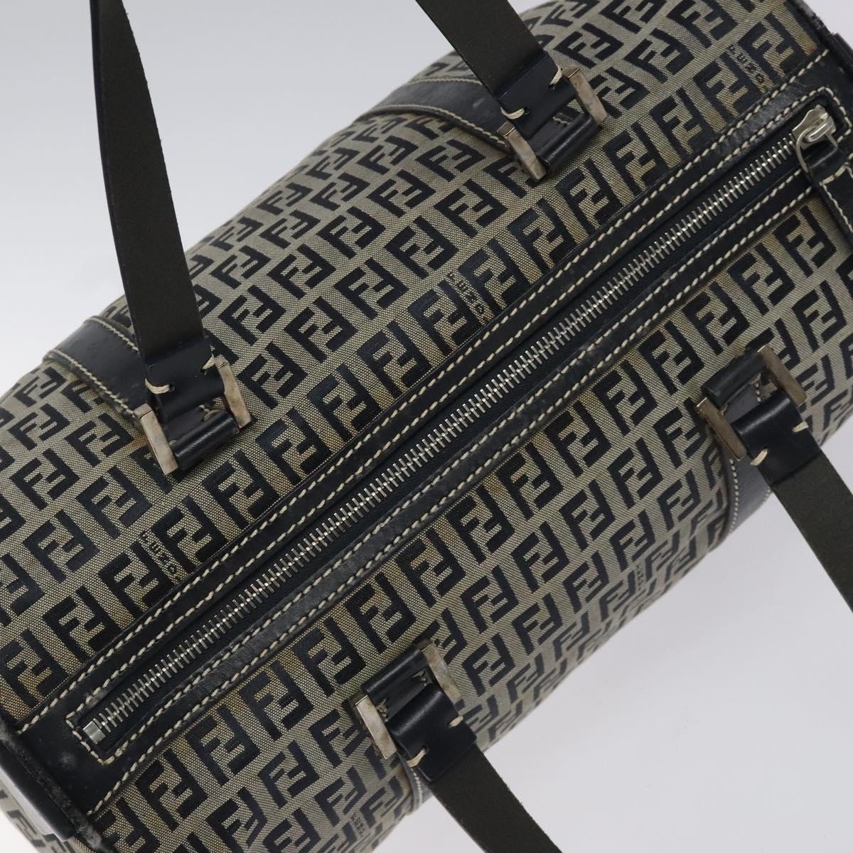 FENDI Zucchino Canvas Hand Bag Navy - 6