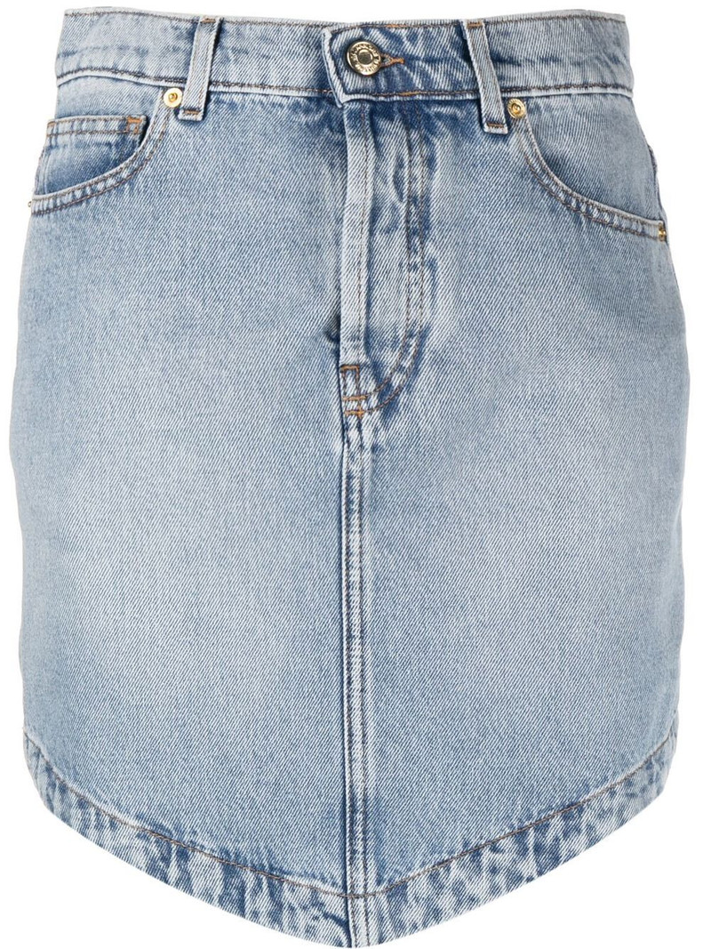 high-waisted denim skirt 1
