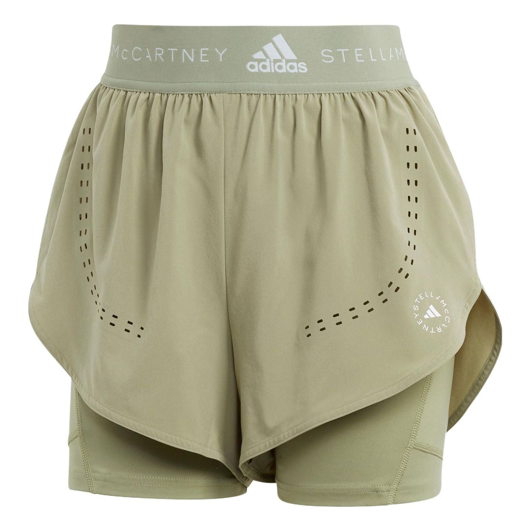 (WMNS) adidas Truepurpose Two-in-one Shorts 'Olive Green' HS0985 - 1