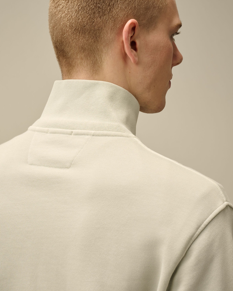 Cotton Diagonal Fleece Resist Dyed Button Sweatshirt 6