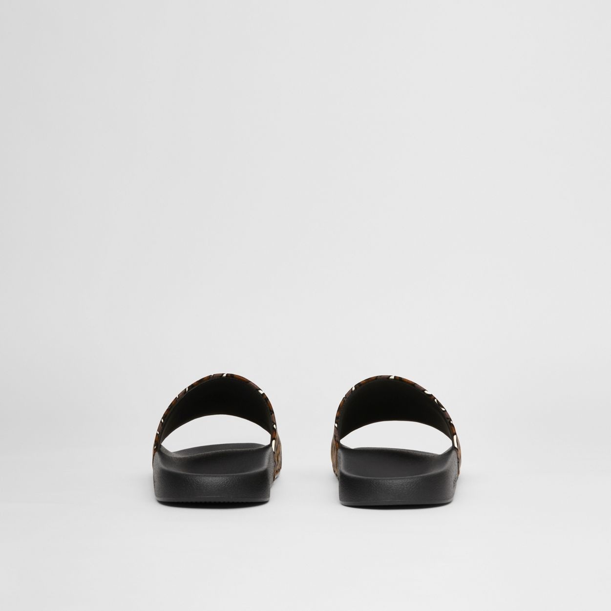 Monogram Flocked Leather Slides - 6