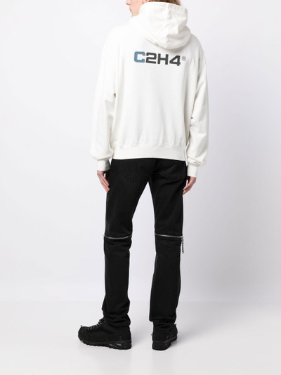 C2H4 rear logo-print detail hoodie outlook
