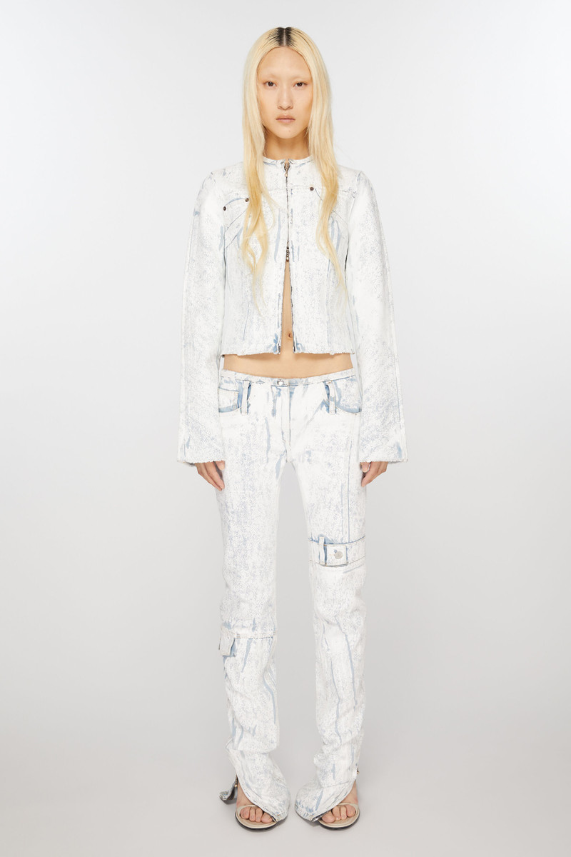 Acne Studios Print jeans - Slim fit - Light blue/white outlook