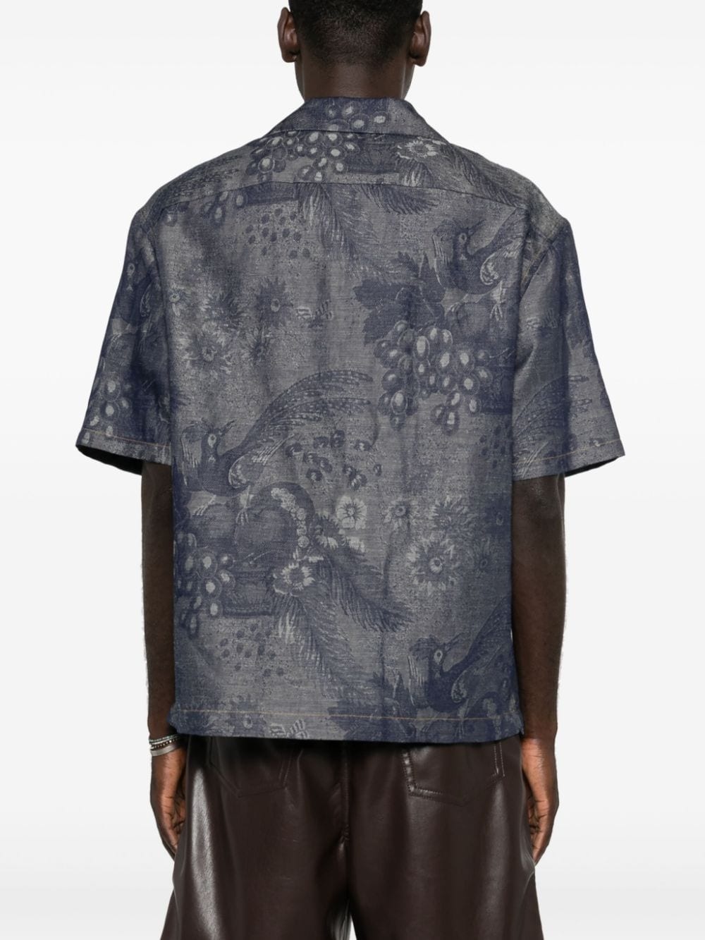 patterned-jacquard shirt - 4