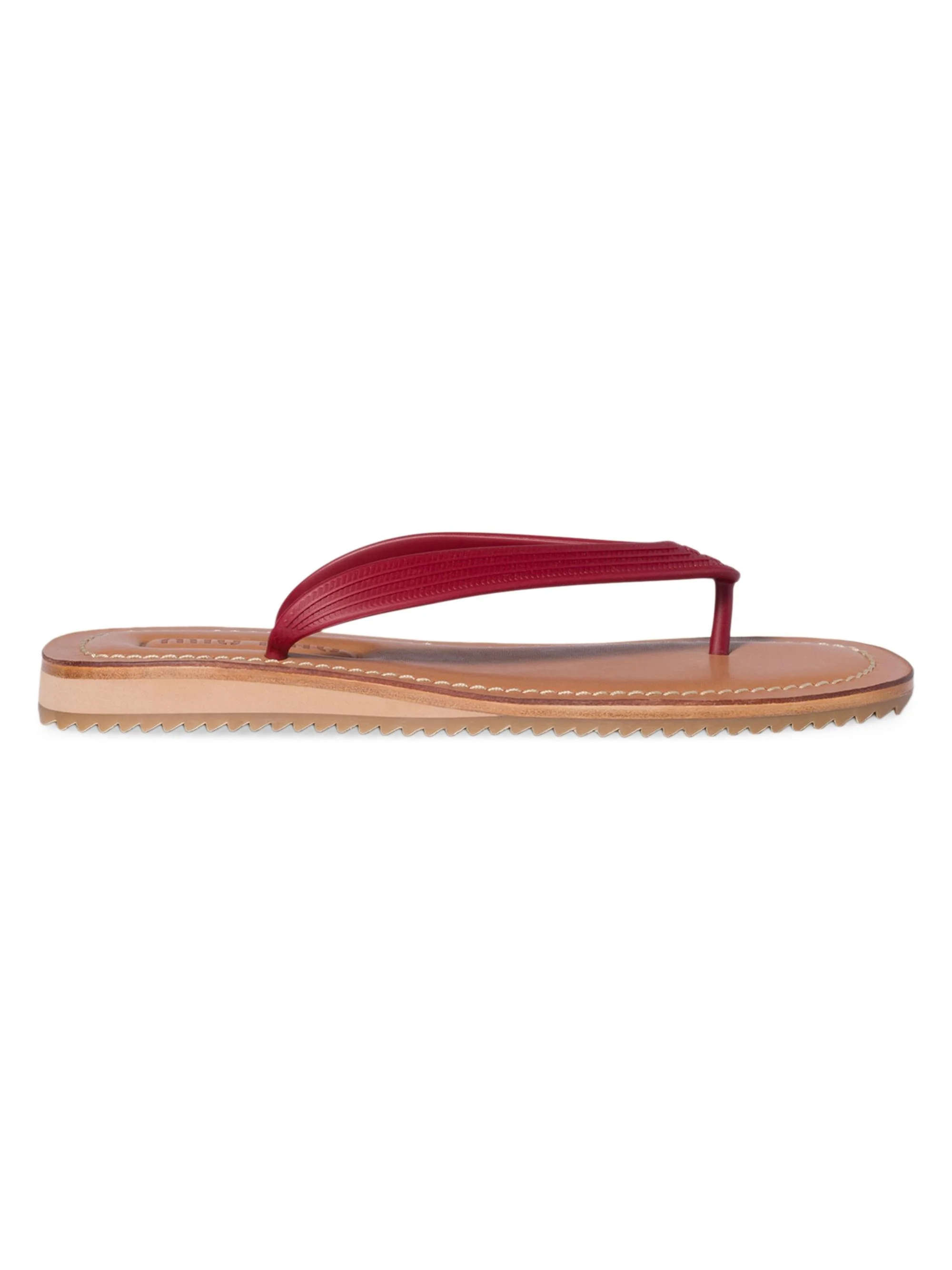 Women's Thong Sandals - Dark Red - 1