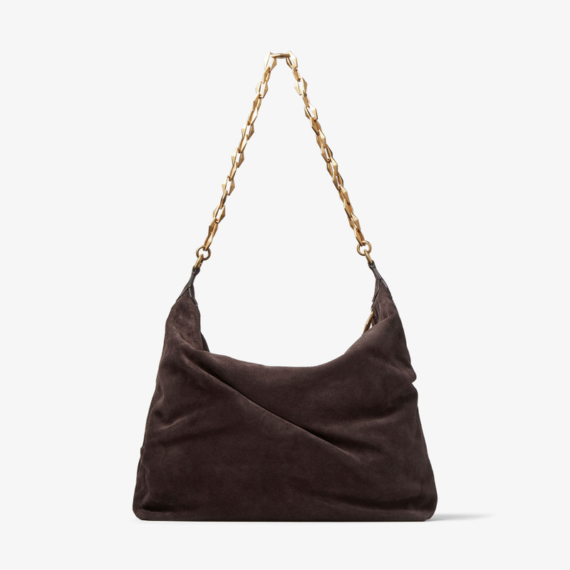 Diamond Soft Hobo/M
Coffee Suede Hobo Bag with Chain Strap 7