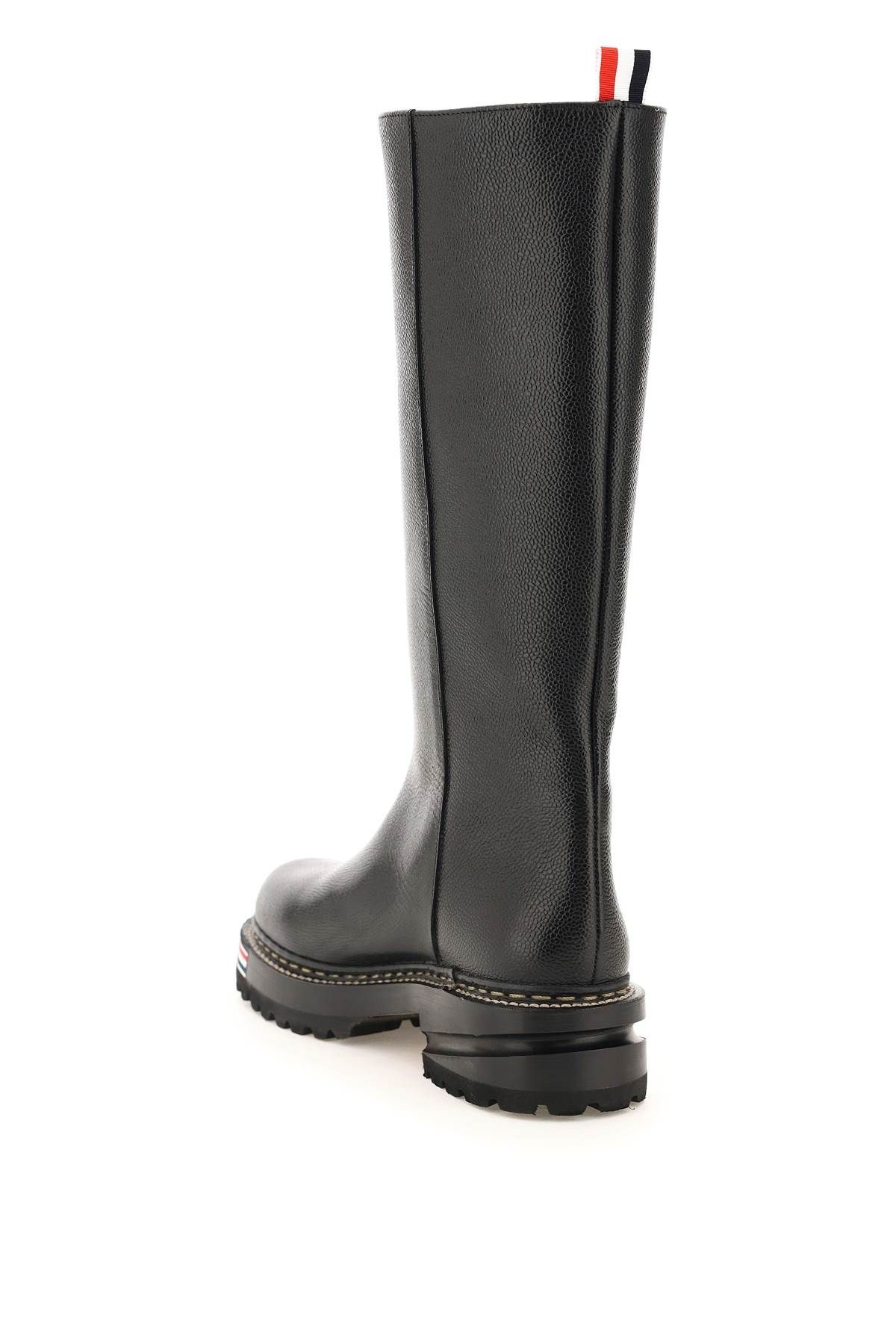 TUBULAR BOOTS IN PEBBLE GRAIN LEATHER - 2